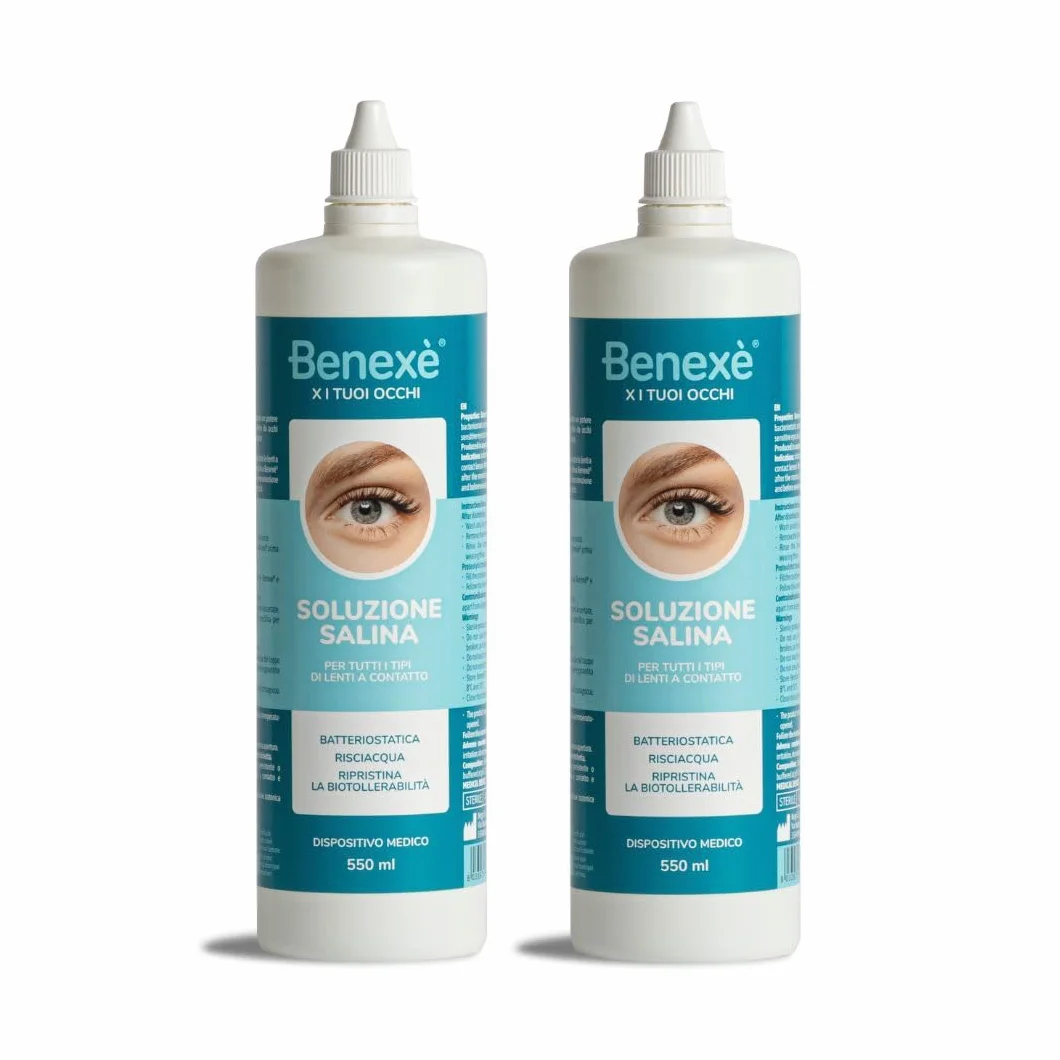 Benexè Soluzione Salina per Lenti a Contatto batteriostatica 2 x 550 ml Dispositivo Medico