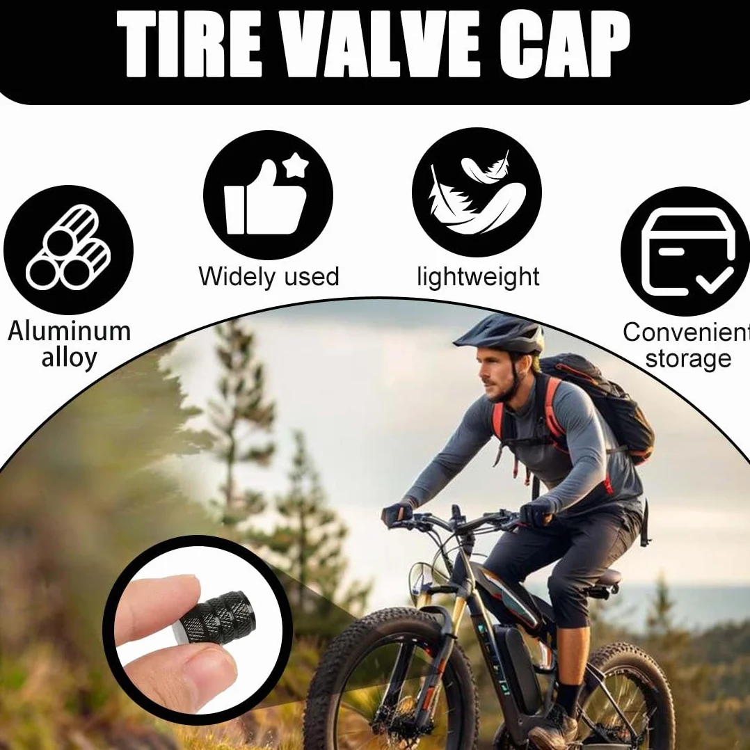 Cappucci Per Valvole In Alluminio Anodizzato 8 Pezzi, Set Copri Perni Universali Auto Camion Moto