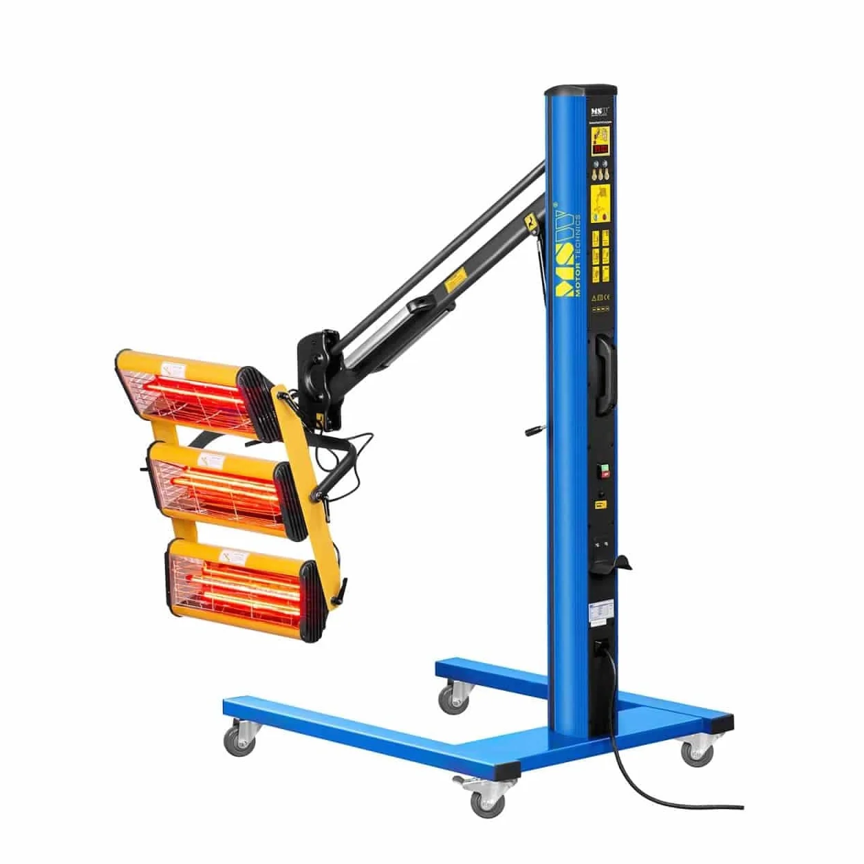 MSW IR-DRYER3000.2 Lampada Infrarossi per Carrozzeria Lampada per Carrozzeria (3300 W, 3 Pannelli, 40–100 °C, Superficie di Asciugamento 1200 x 1000 mm, Altezza Massima 265 cm, Timer 1–99 min)