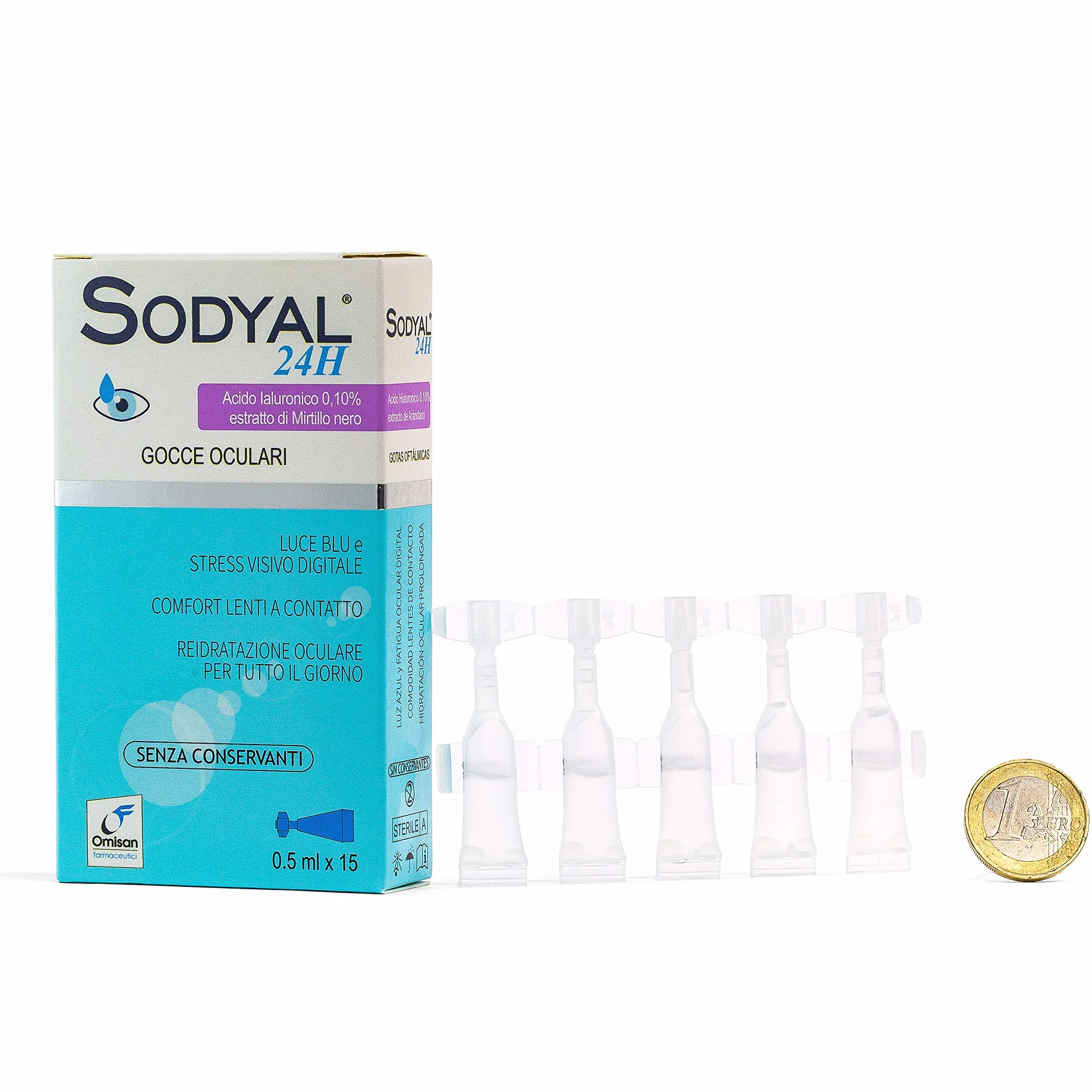 Sodyal 24H Gocce Oculari Monodose con Acido Ialuronico Senza Conservanti 15x0,5ml