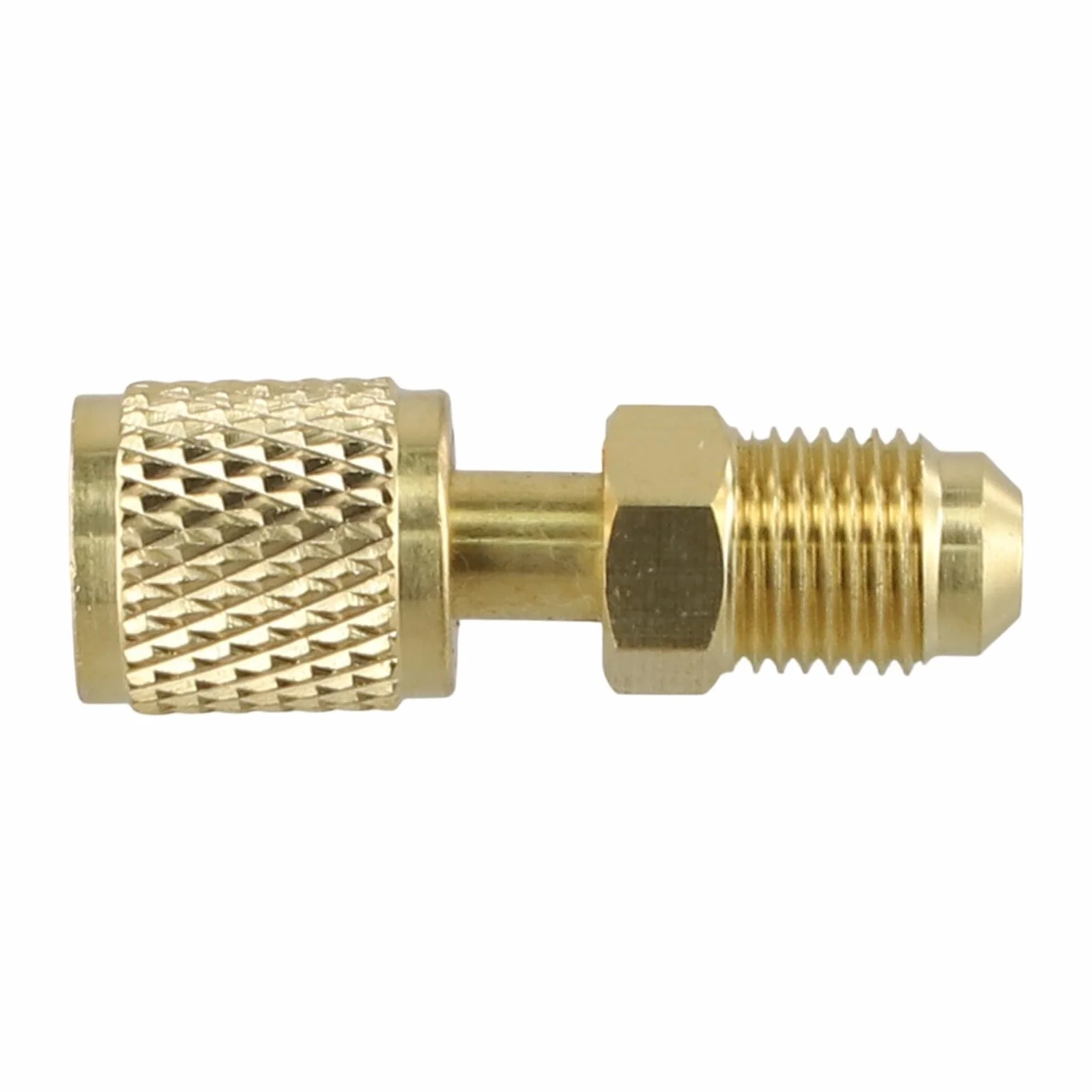Adattatore in ottone maschio 5/16 x femmina 1/4 SAE per climatizzazione R32 R410a R22