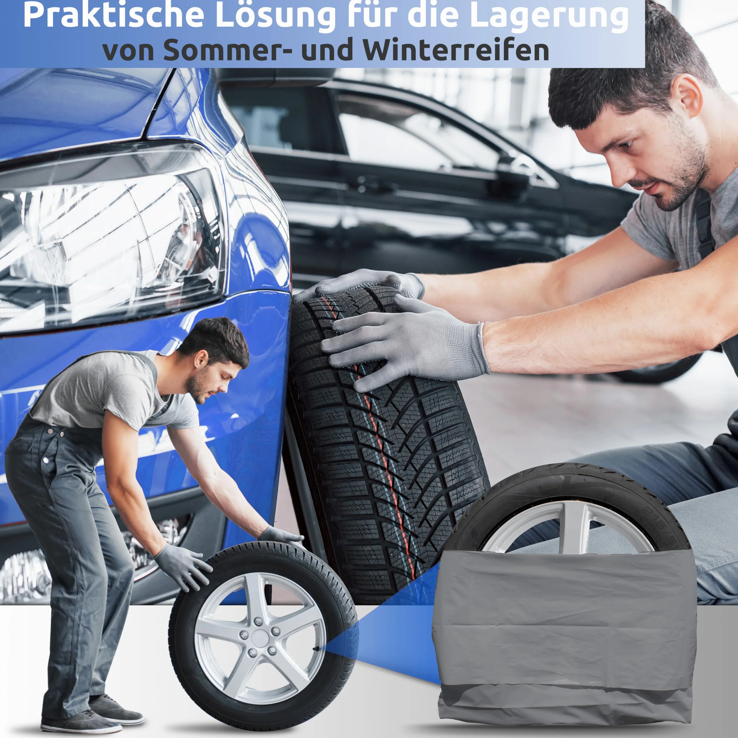 Set di 4 borse per pneumatici extra forti per conservare pneumatici auto 16-22 pollici