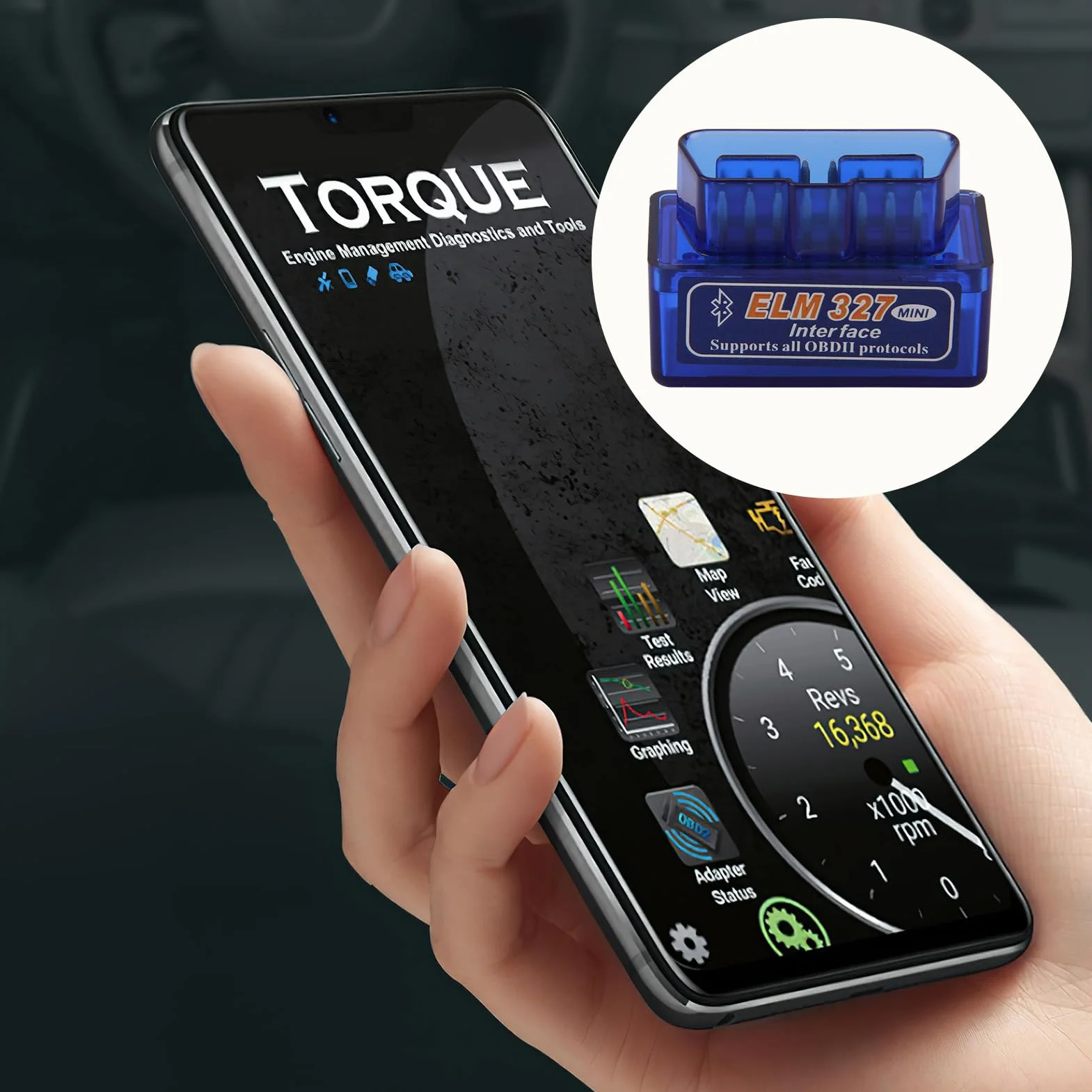 Scanner Diagnostico Auto ELM327 Bluetooth V2.1 OBD2 Multimarca Lettore per iOS Android