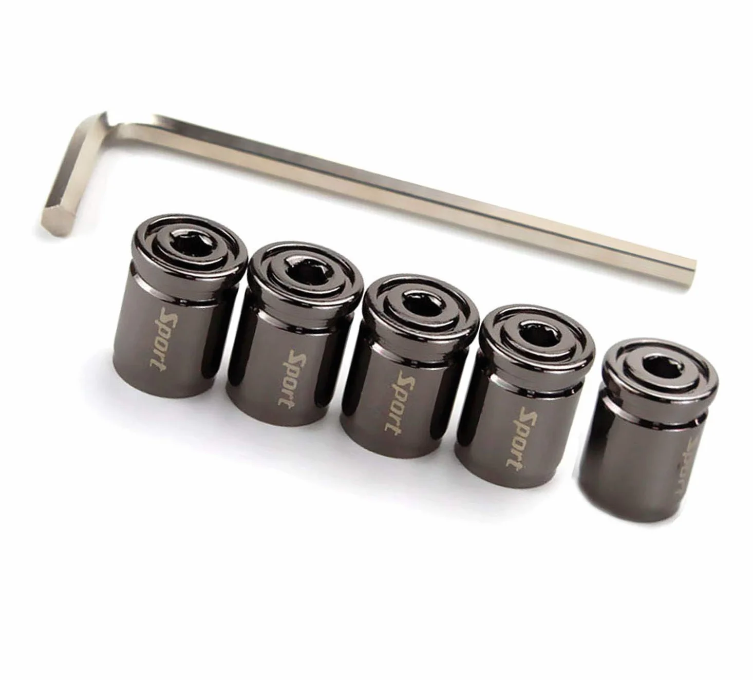 5 Pezzi Cappucci con Gambo Valvola alta Qualità,Metallo Cappucci Parapolvere per Pneumatici,Auto,Moto,Camion,Evitare perdite d'aria - Coperture Valvole Universali per Pneumatici