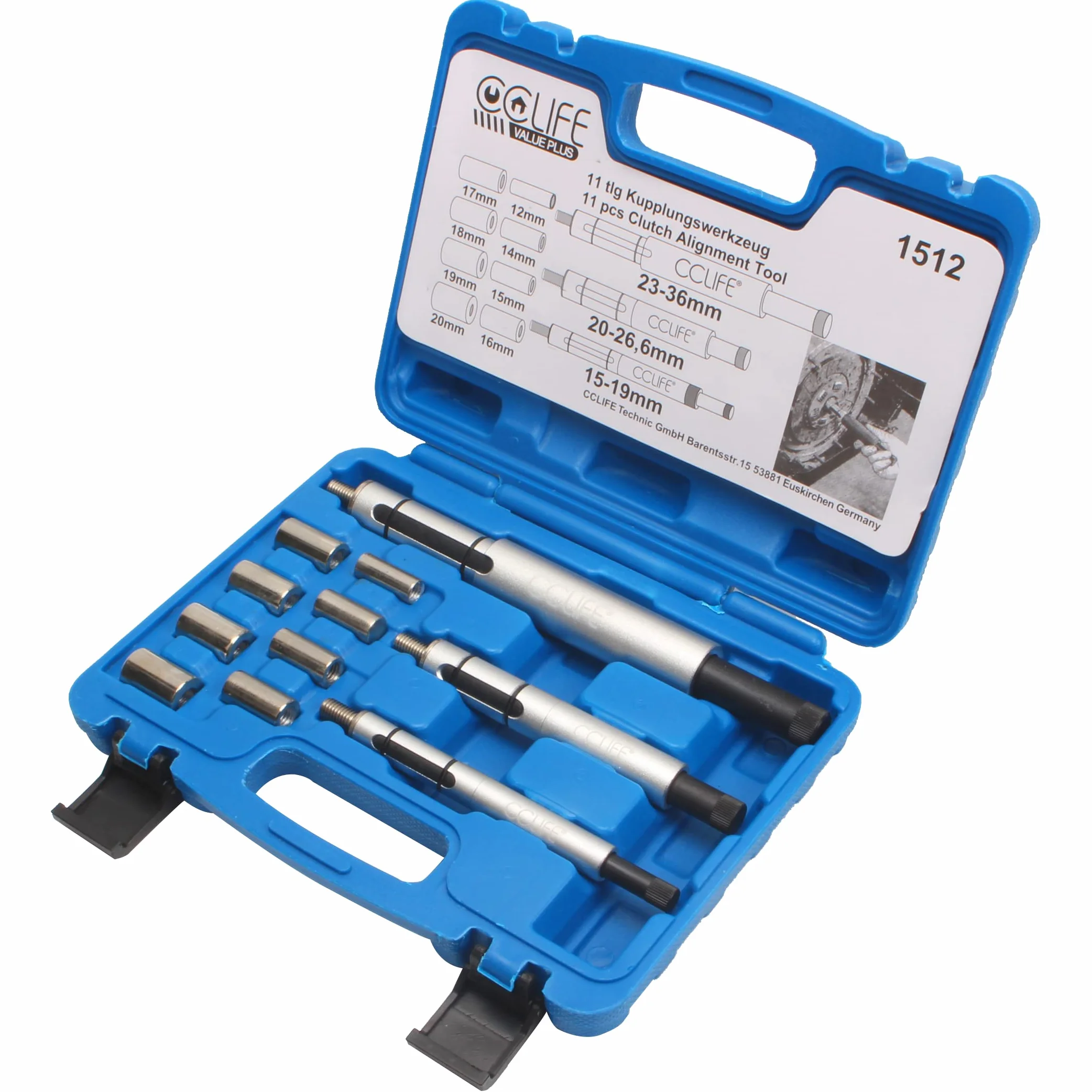 CCLIFE 11 Pezzi Strumento di Centraggio Frizione 12-20 mm per allineamento auto