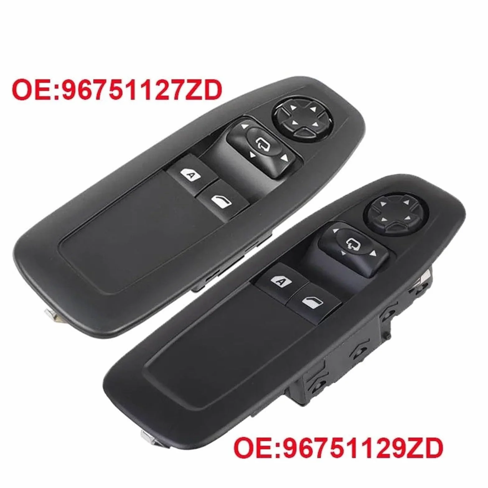 Interruttori Finestre Per Peugeot 208 3008 5008 2018 96751129ZD 96751127ZD Con Pulsante Interruttore Alzacristallo Elettrico Anteriore Pieghevole Sinistro(967511 29ZD)