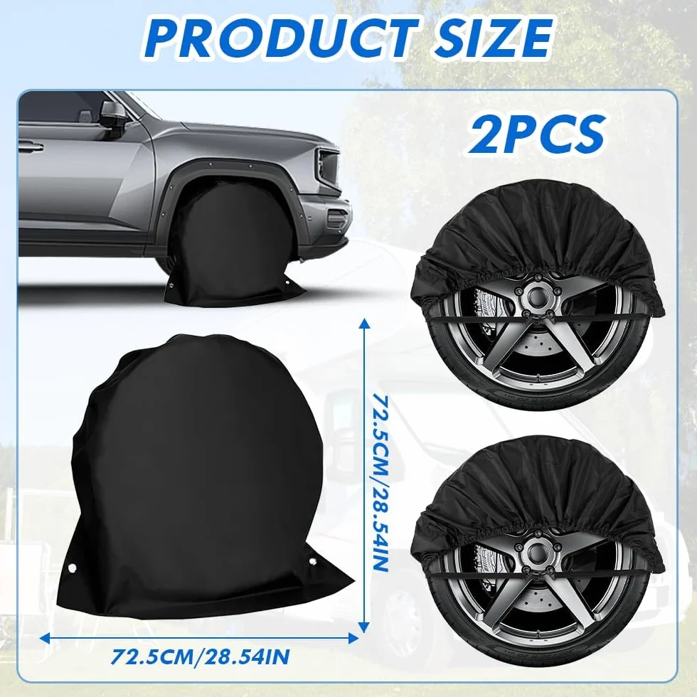 Copriruota per Roulotte 27-29 Pollici Impermeabile Copripneumatico Protettivo per Camper Auto Jeep SUV