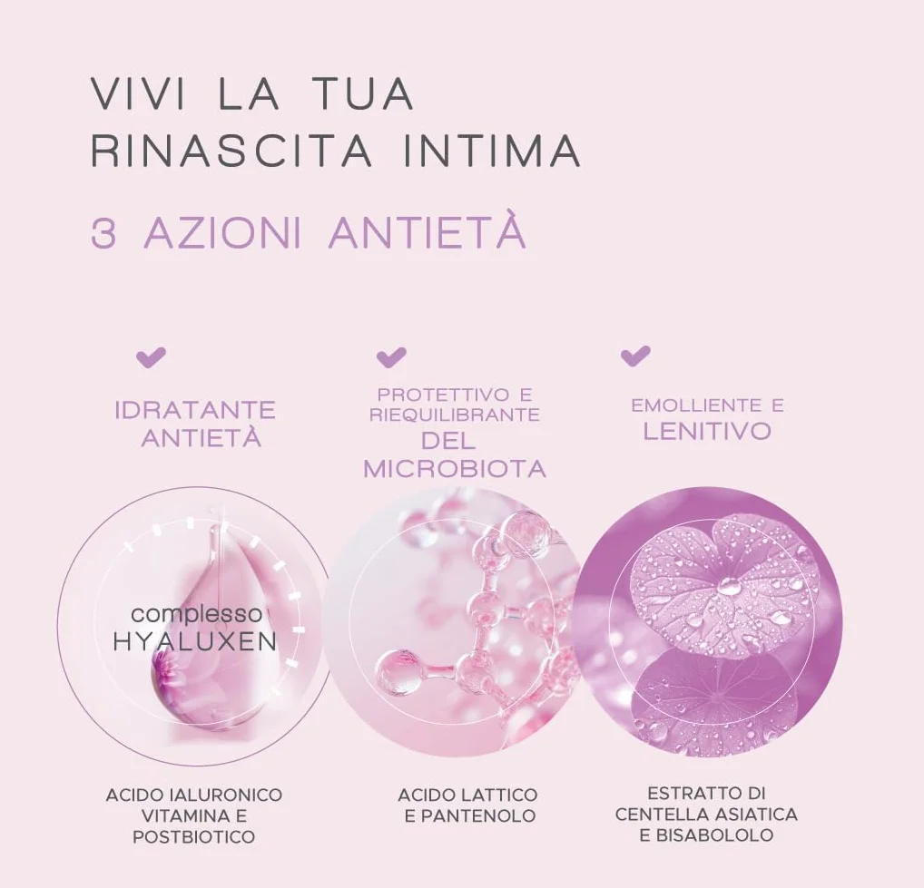 DERMOXEN Gel Intimo con Acido Ialuronico e Acido Lattico 30ml Idratante Lenitivo Antiage