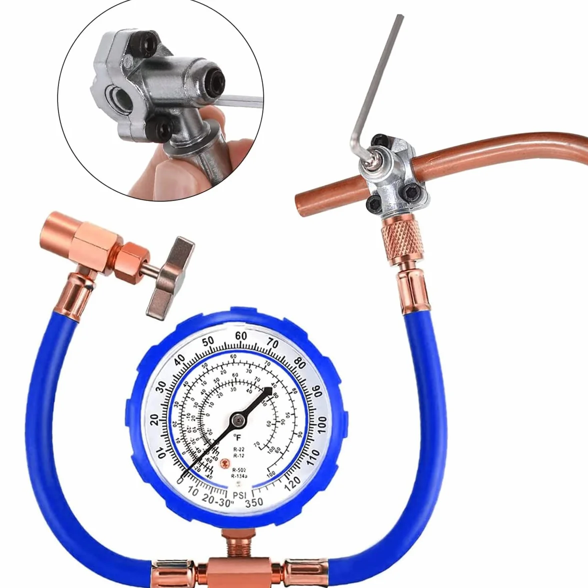 Kit valvola perforante BPV-31 per condizionatori d'aria HVAC, compatibile con tubo 1/4", 5/16", 3/8"