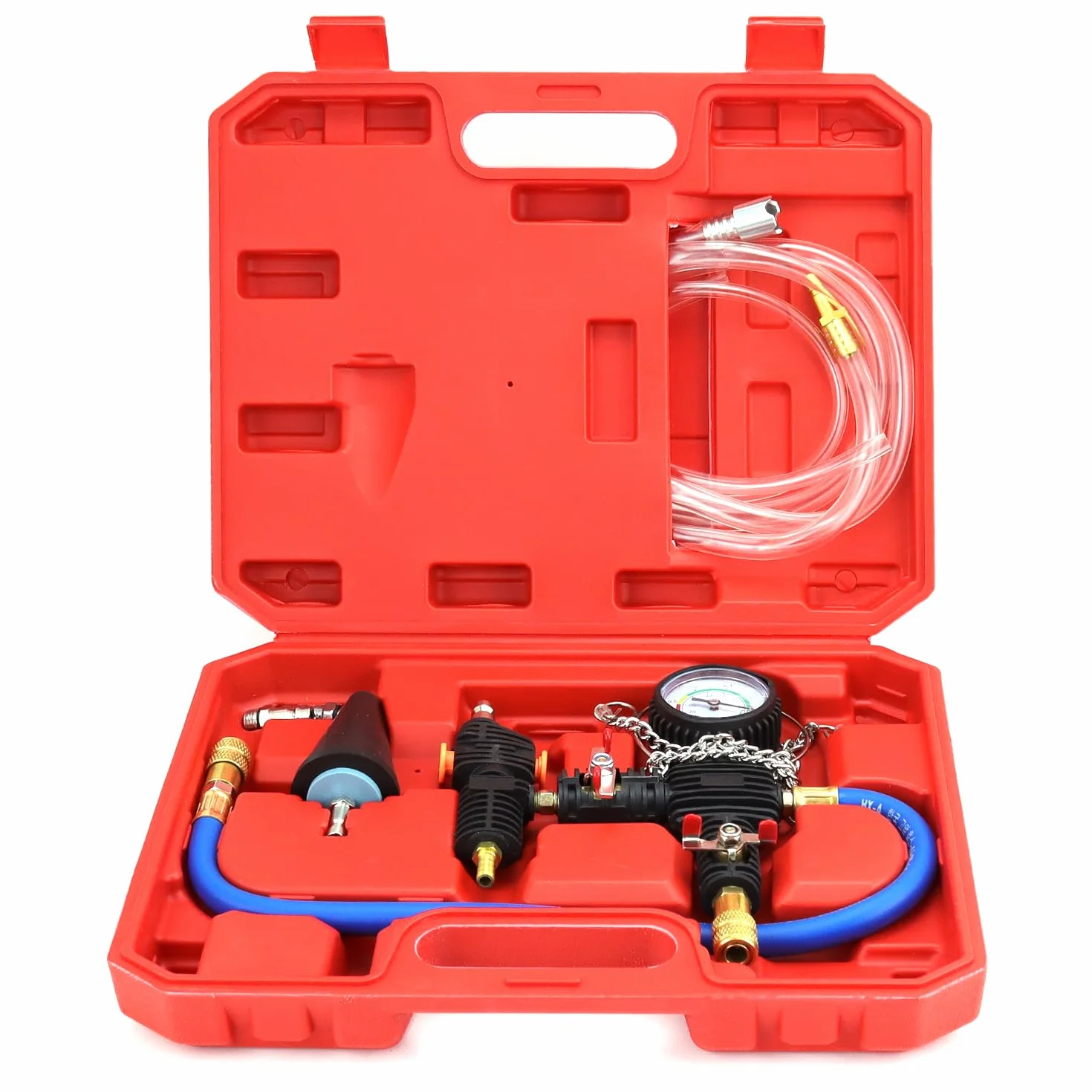 QWORK® Tester di Spurgo del Sistema di Raffreddamento, Ricarica del Liquido di Raffreddamento Attrezzo