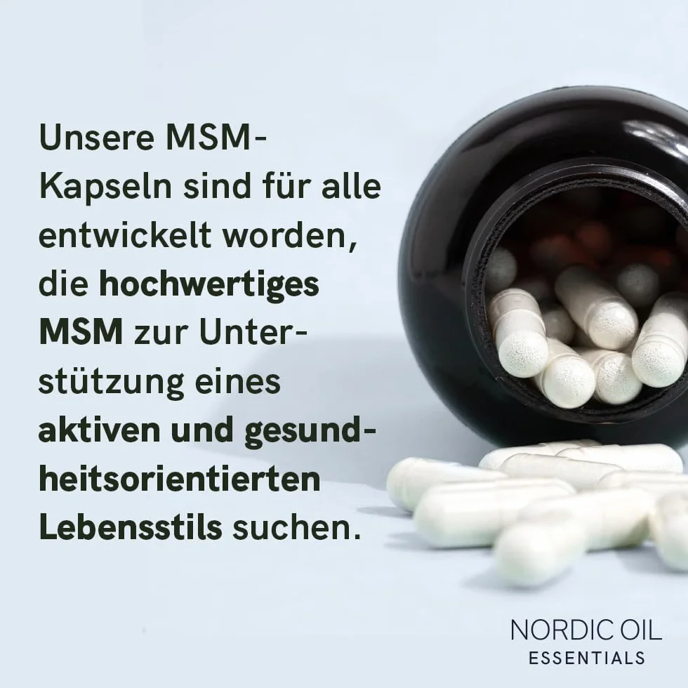 OptiMSM® Capsule 120 szt. 600 mg na stawów i regenerację Nordic Oil