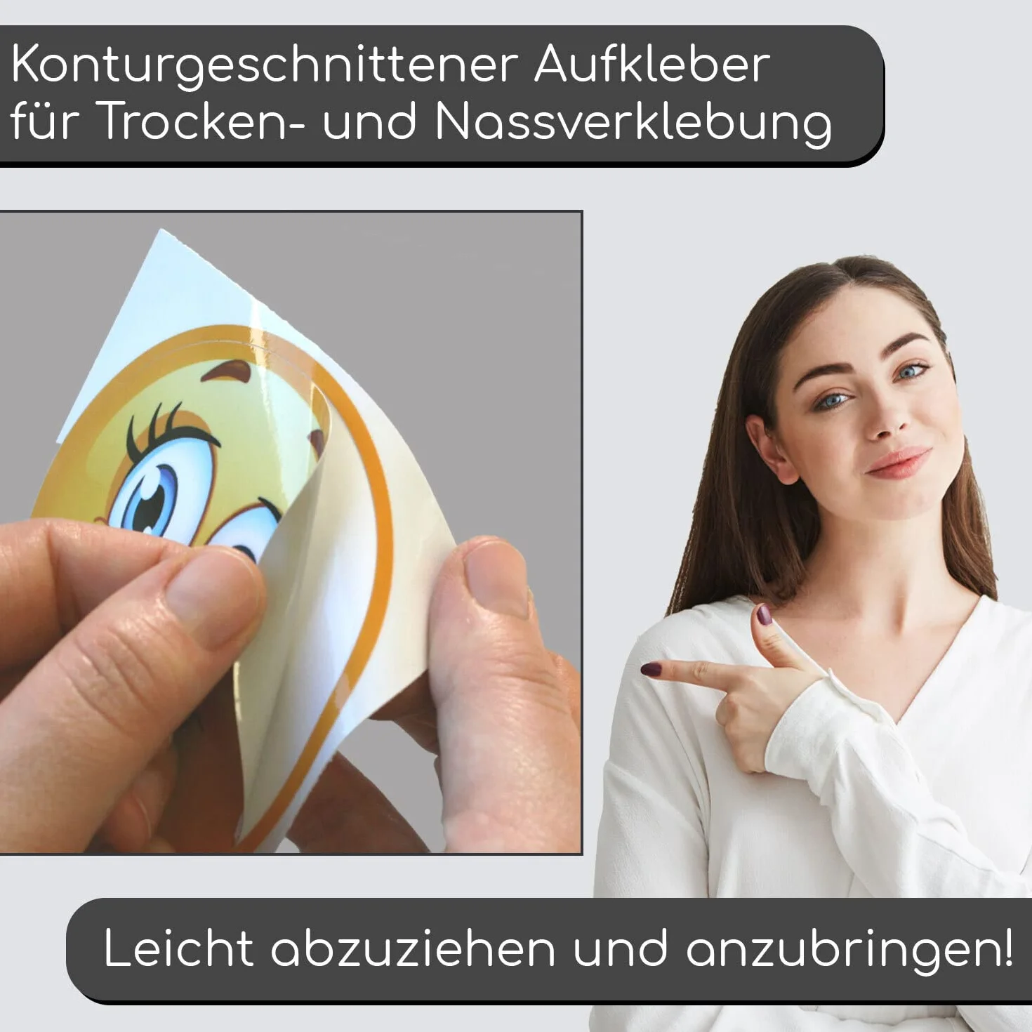Auto733 Adesivo Smile Sole con Occhiali da Sole 31 cm I Adesivo Protezione UV Resistente alle intemperie I Valigia roulotte camper divertente estate I Kfz733