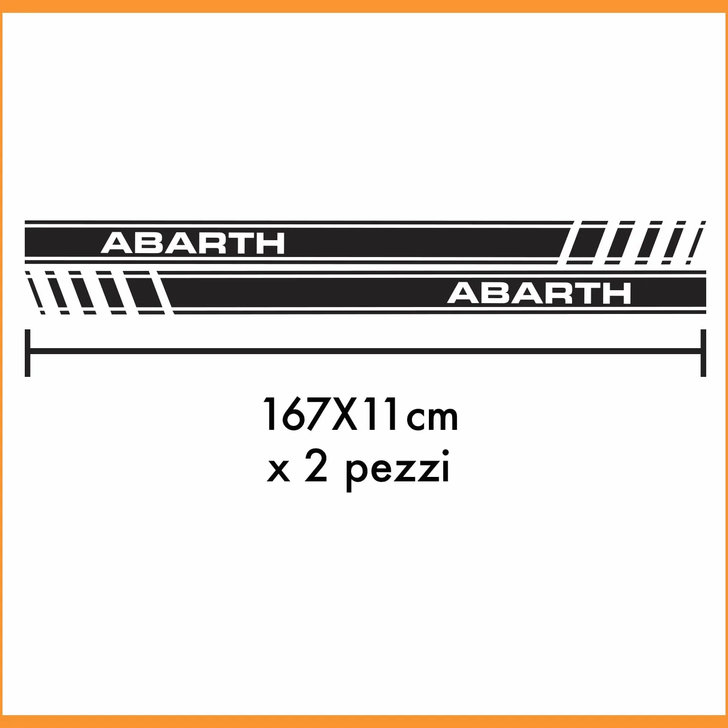 Strisce Adesive Laterali per Auto Bianco Opaco 167 x 11 cm 2 Pezzi