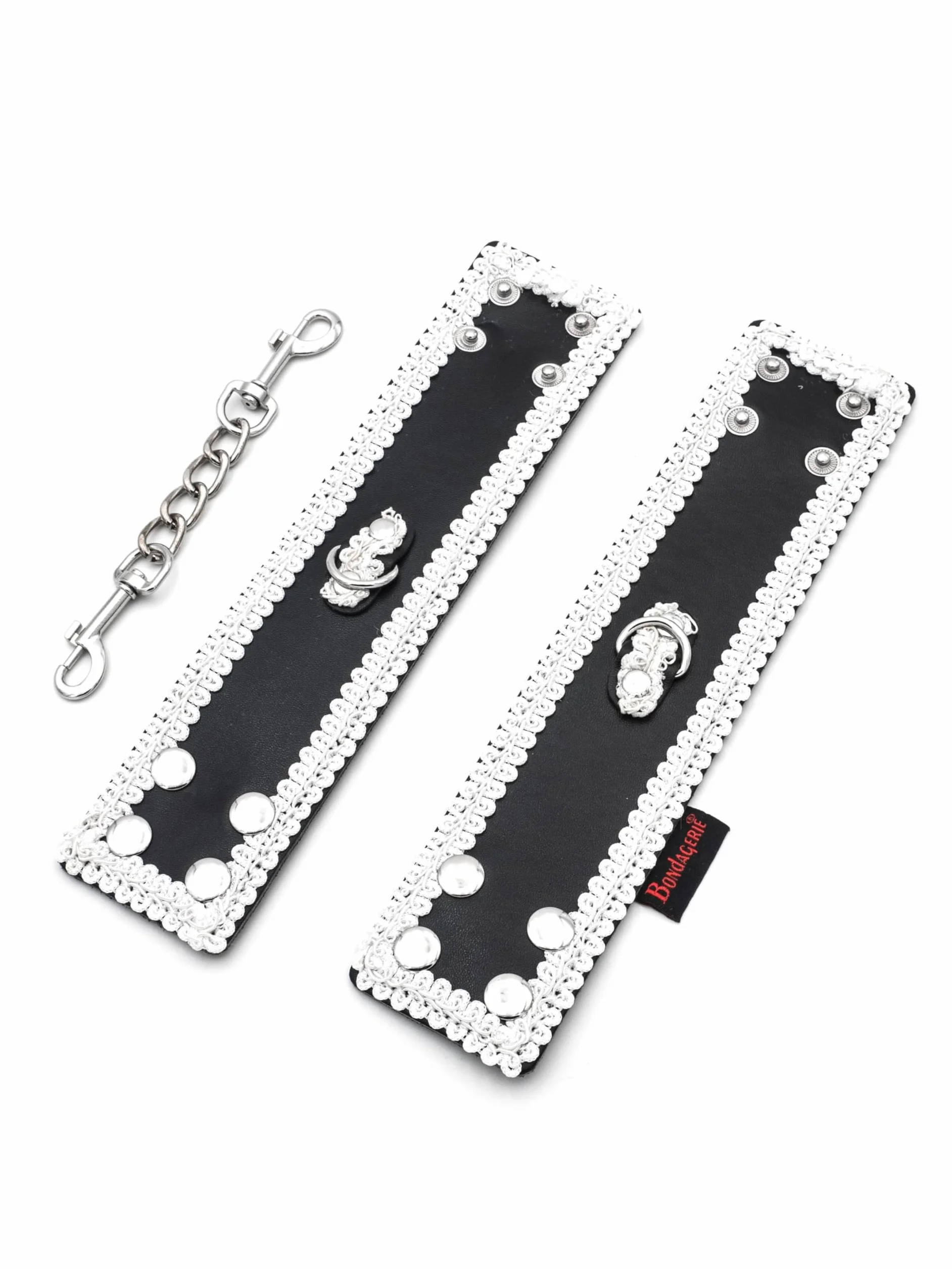 BONDAGERIE® Manette gotiche con disegno ricamato