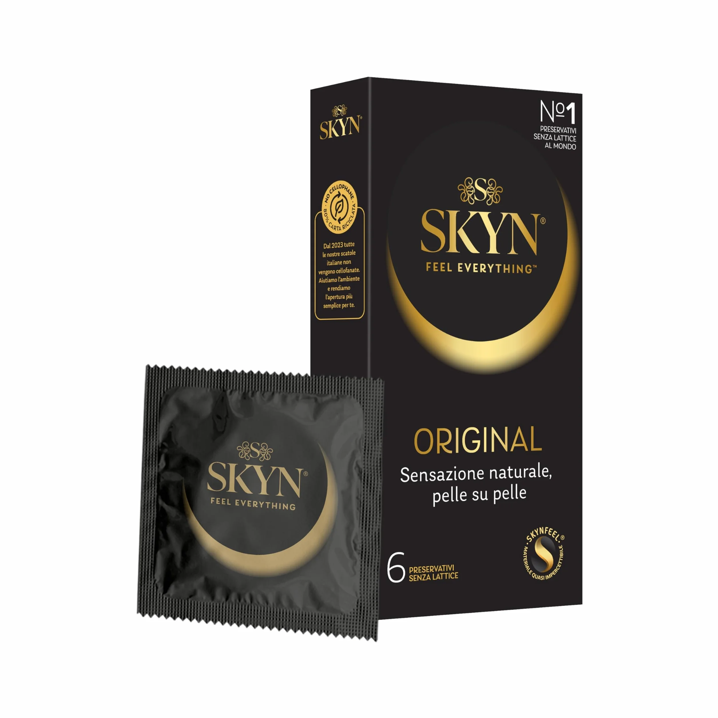 SKYN Original Preservativi Senza Lattice Poliisoprene Ultra Comfort 6 Pezzi