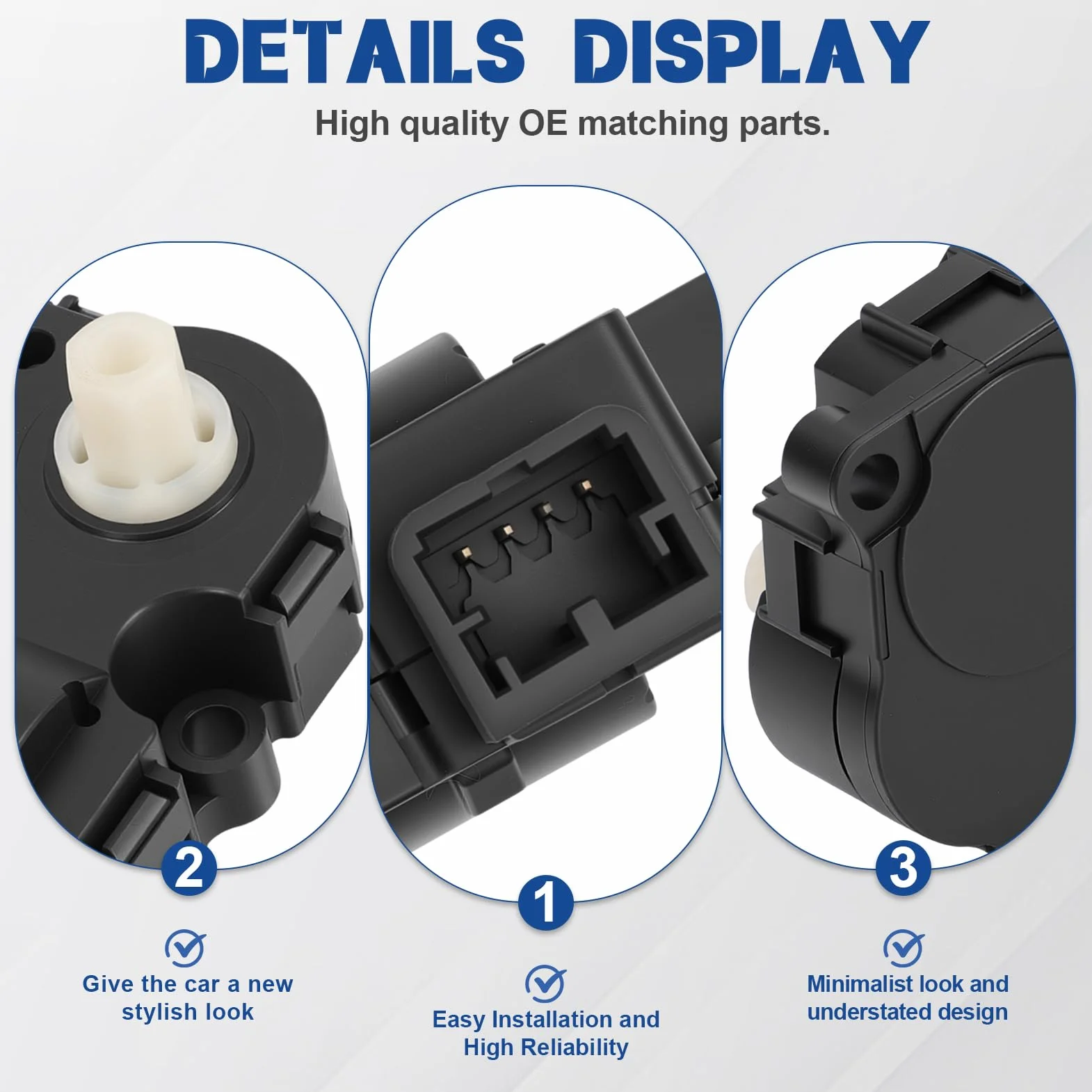 Attuatore Climatizzatore 6447XA per Berlingo Partner Tepee C4 PICASSO Attuatore della porta dell'aria di HVAC 6 Pin per 6447.XA