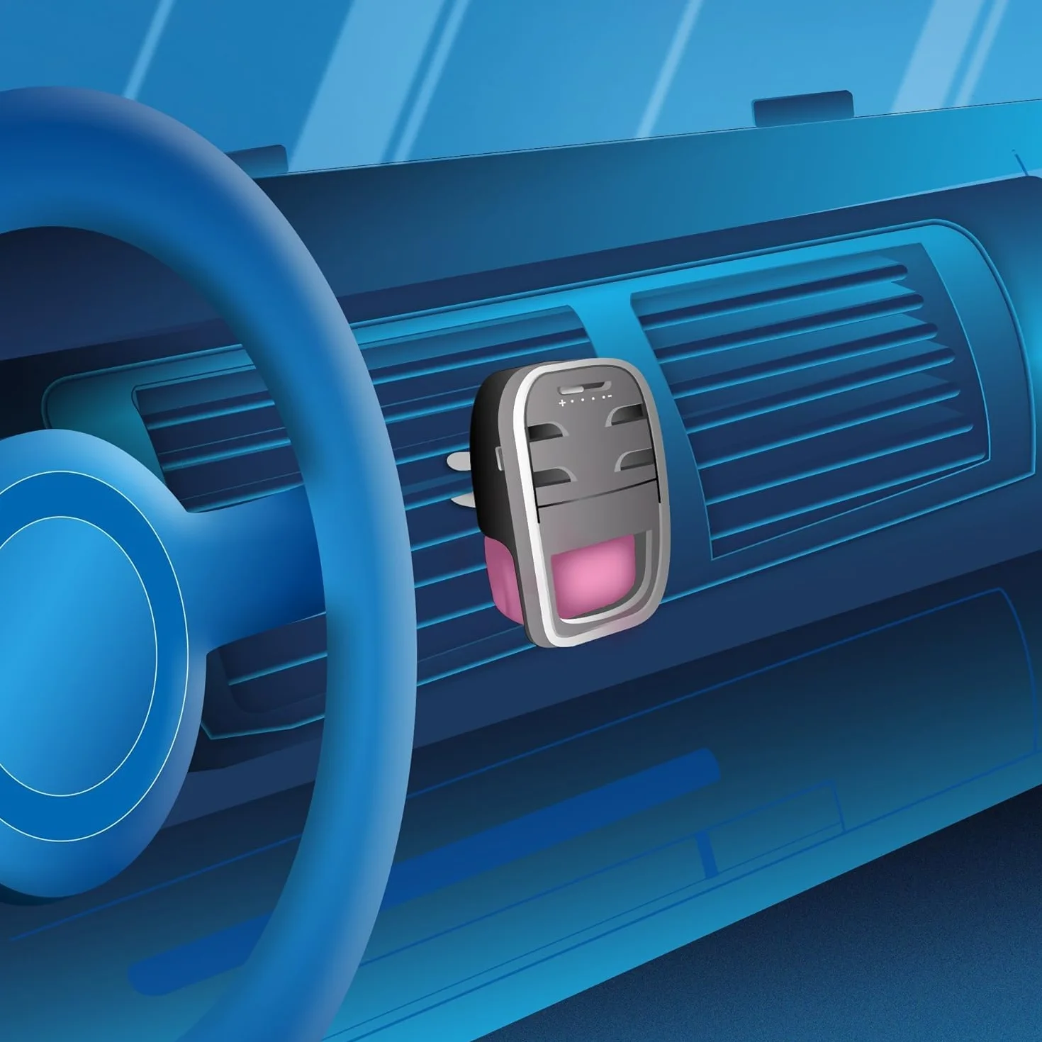 Ambi Pur Brezza Leggera Deodorante Auto Ricarica 70 Giorni 2 Sztuki Aria Fresca