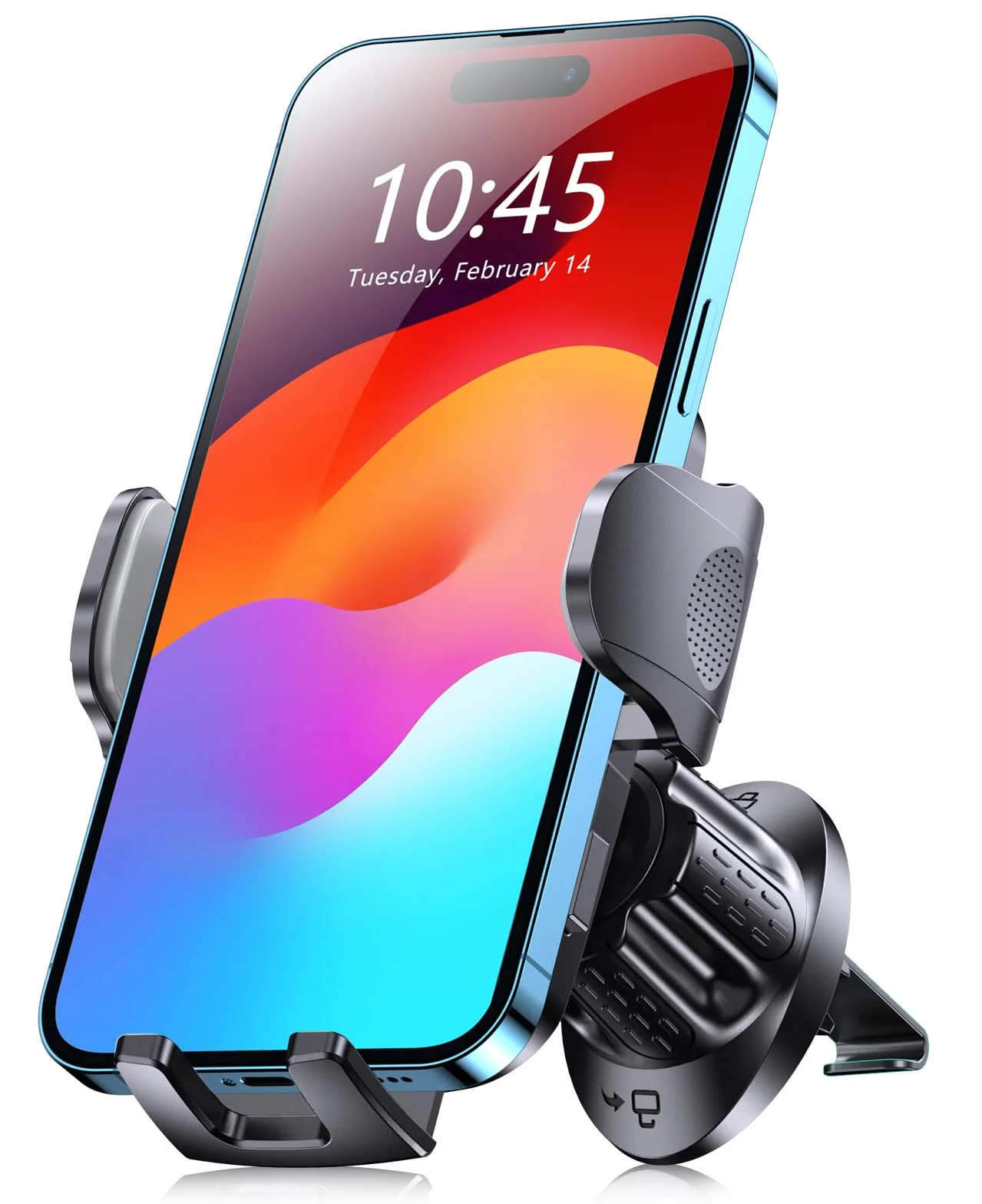 Mohard Porta Cellulare Auto, [Gancio Aggiornato & Stabile] Telefono Auto Bocchetta d'Aria Rotante a 360° Supporto Cellulare, Impugnature Cellulari Set per Interni Automobile per iPhone 16/15/14, 4-7"