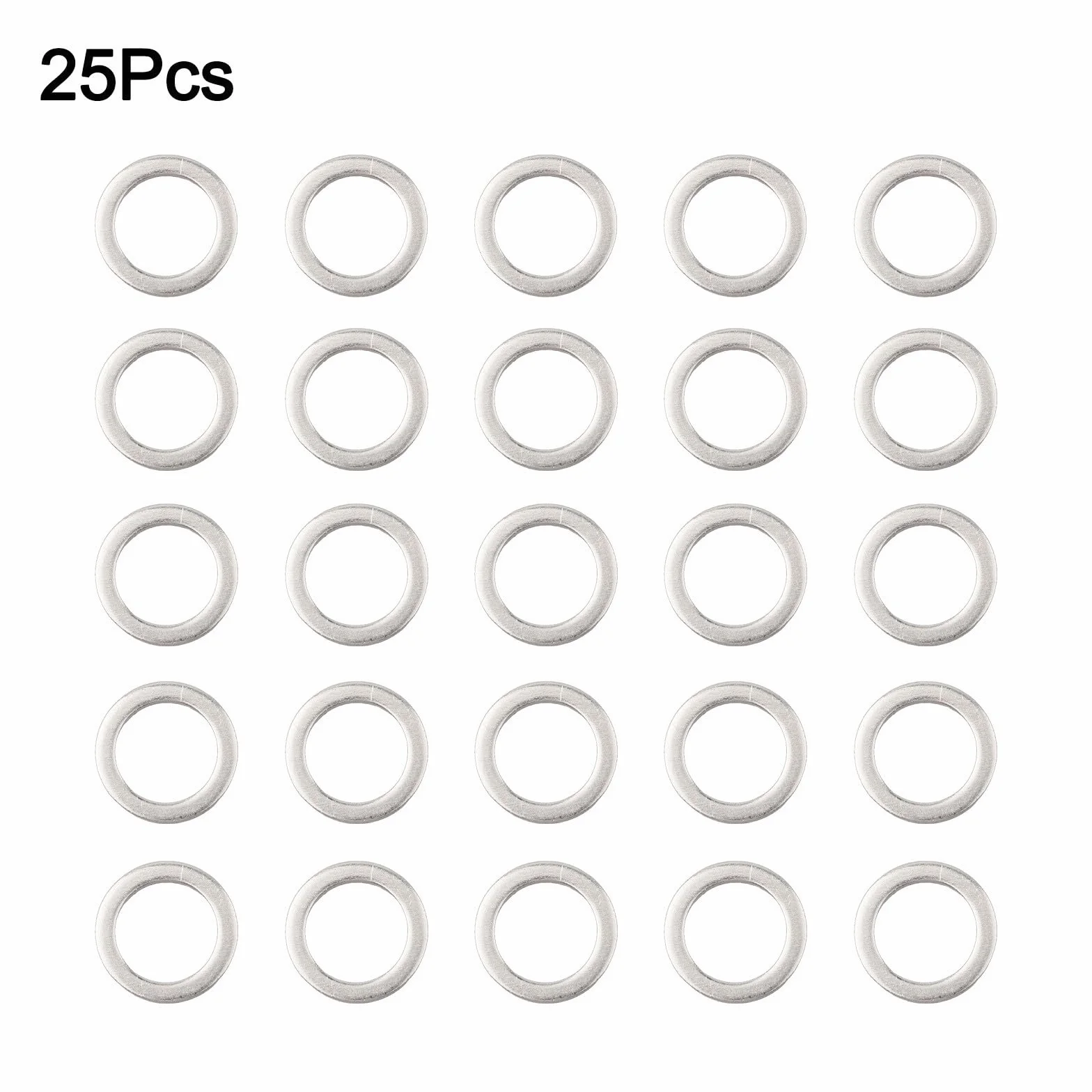 Guarnizione rondella a vite di scarico dell'olio per Hyundai & Kia (2001-2021), alluminio, argento, confezione da 25, OEM 21513-23001