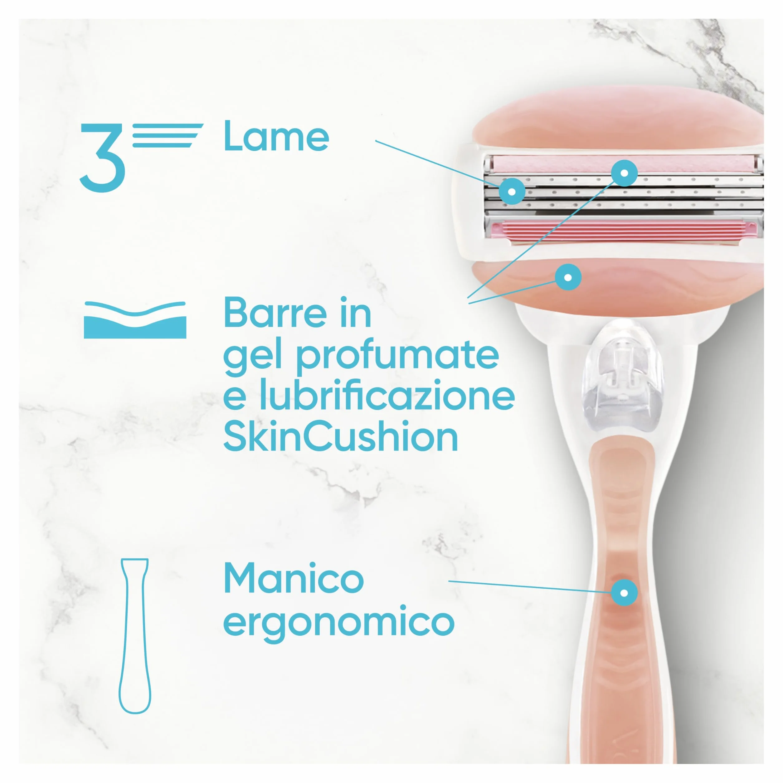 Gillette Venus Comfortglide Spa Breeze Rasoio Donna 6 Lamette Da 3 Lame