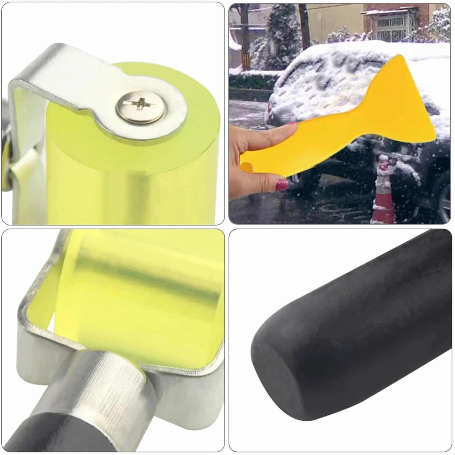 Comioke 2 Pezzi Rullo di Pressione in Silicone, 30mm & 50mm, Rullo Fonoassorbente per Auto, Rulli a Pressione Manuale con 2 Spatole di Pellicola, per la Bordatura e la Saldatura di Teloni in PVC
