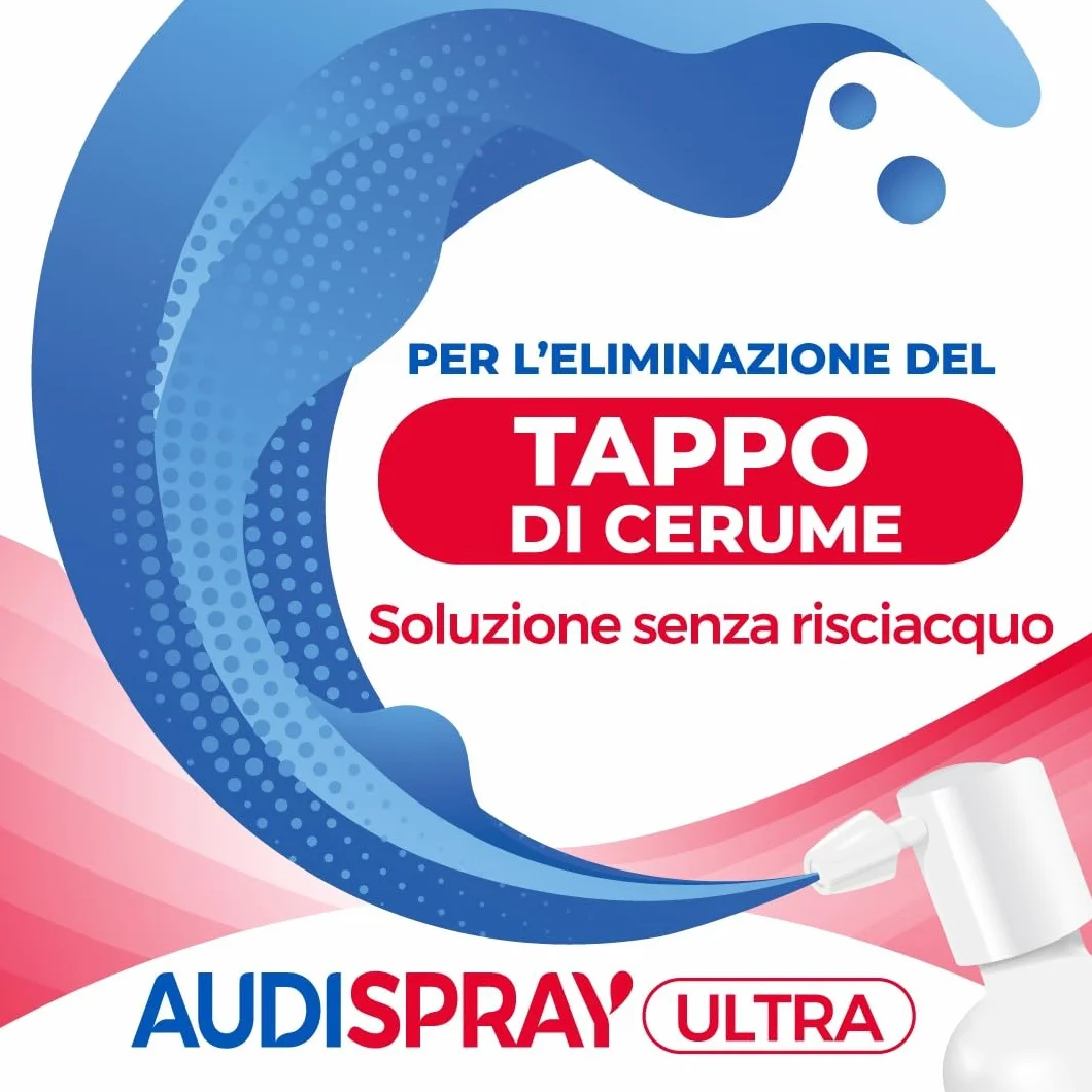Audispray Ultra Spray Dissolvere Tappi Cerume Soluzione Senza Risciacquo Doppia Azione 20 ml