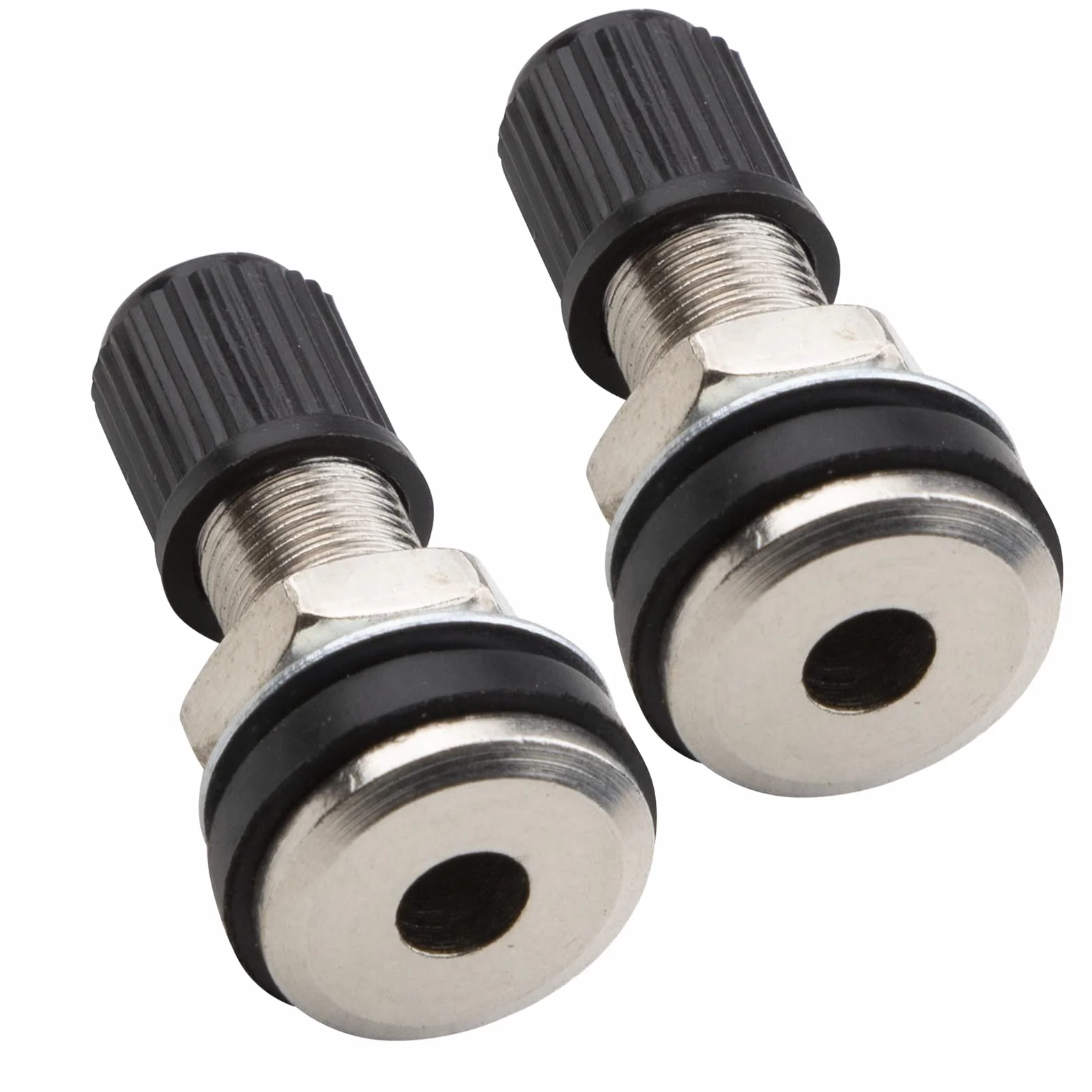 2 Pezzi Valvole per pneumatici per auto moto con stelo in metallo tubeless con tappo antipolvere
