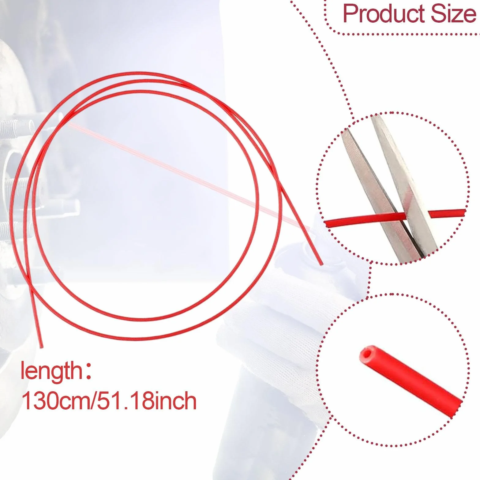 Prolunga flessibile 130 cm per bombolette spray lubrificanti automobilistici