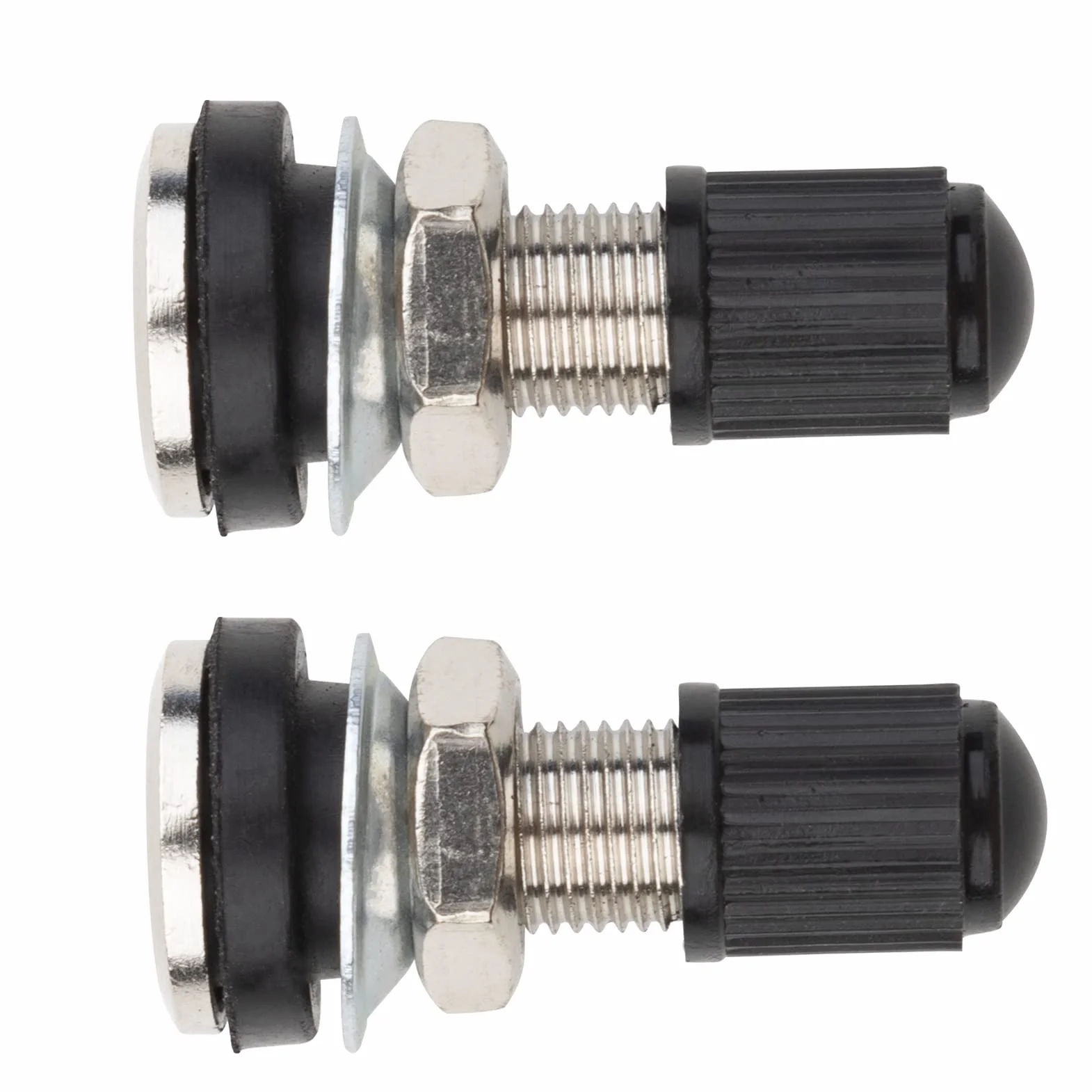 2 Pezzi Valvole per pneumatici per auto moto con stelo in metallo tubeless con tappo antipolvere