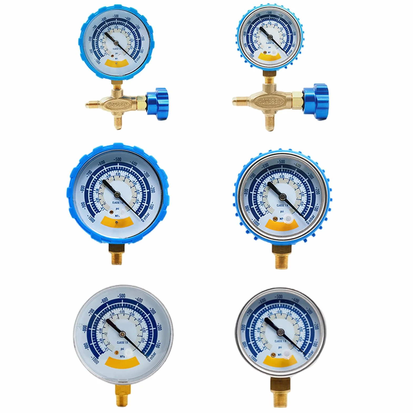 Manometro Accurato Strumento Misuratore Dell'aria 0-1000mbar 1/8 Connettore Vuoto