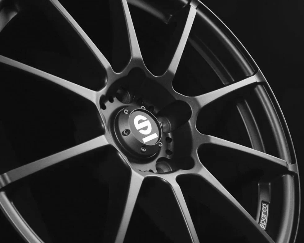 Sparco assetto gara nero opaco 7.5 x 17 ET48 5 x 112 Hub Bore 73.1 cerchi in lega