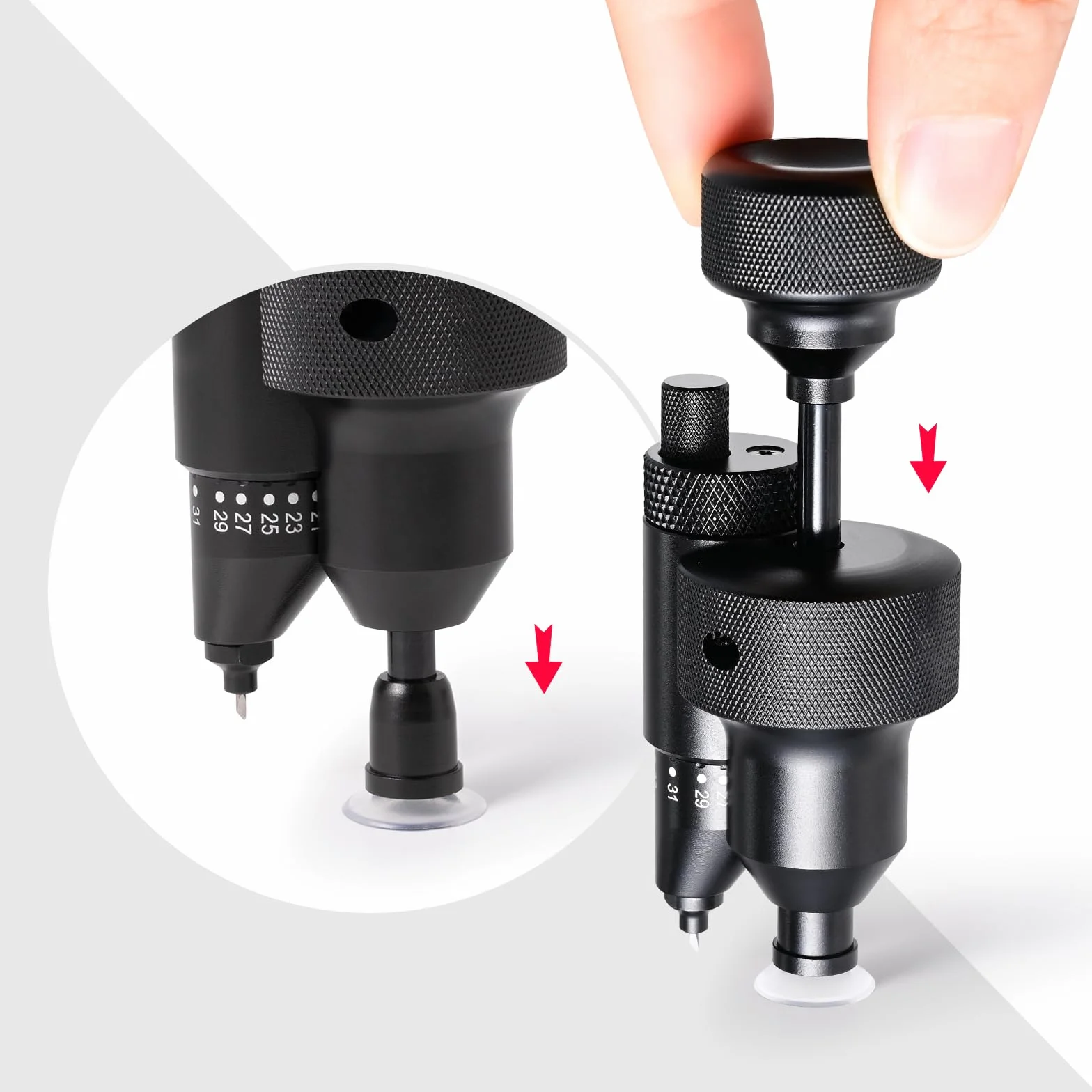 FOSHIO Taglierina di precisione,Taglio Circolare,Taglierina di Pellicole e Tinte per finestrini, Tagliere sensore di precisione PDC PPF, 18mm-32mm Preciso Auto Radar Loch Cutter