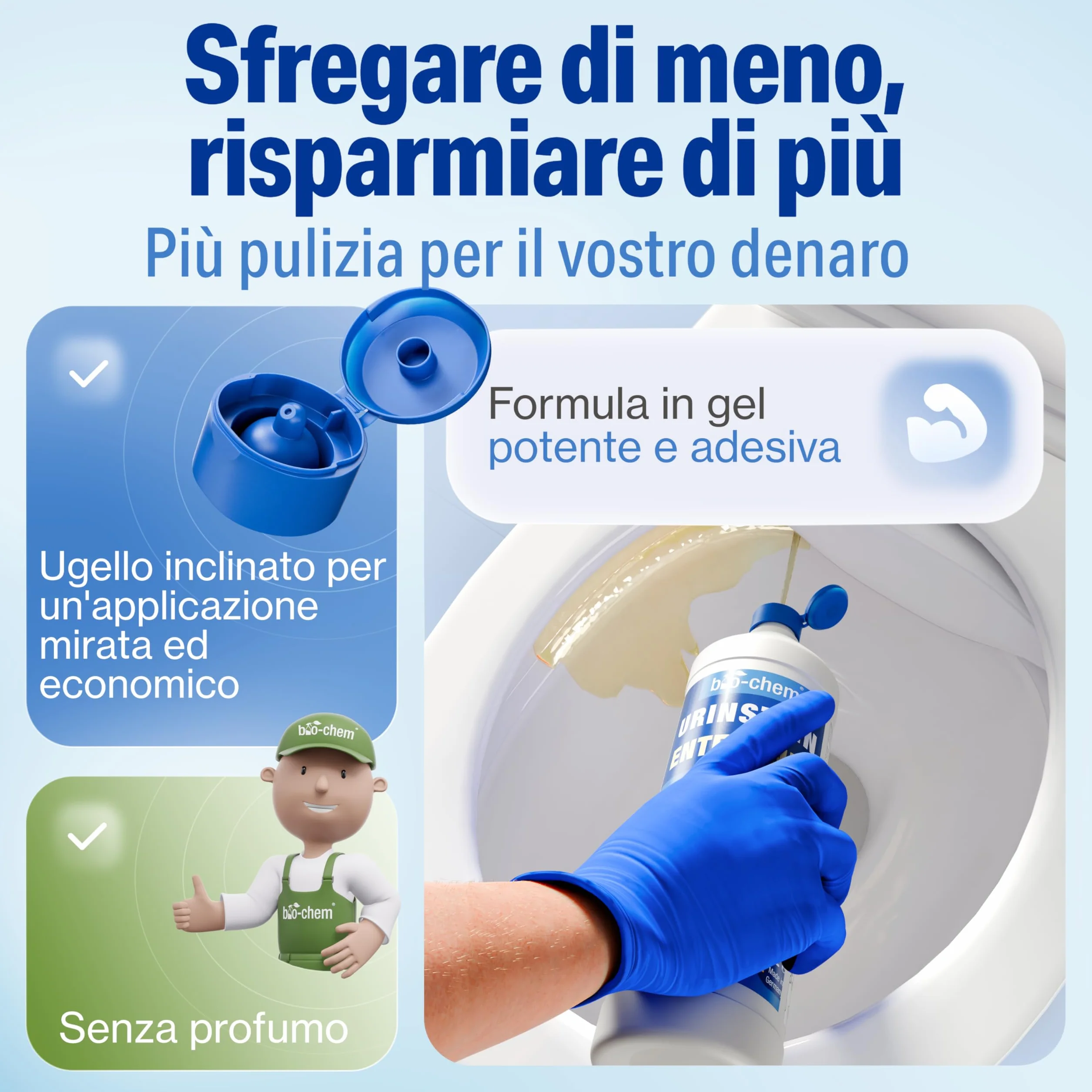 Efficace anticalcare bagno 1L sgrassatore anti calcare cassetta wc Prodotto pulizia casa