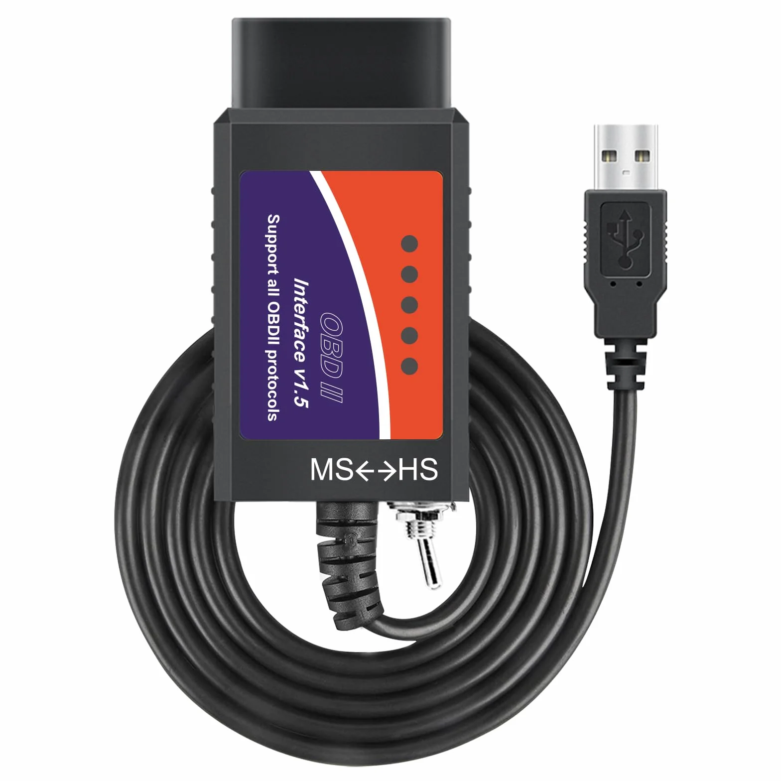FORScan OBD2 Scanner OBDII Diagnostico per Windows, Strumento Codificazione con Interruttore MS-Can/HS-Can per Ford Lincoln Mazda Mercury