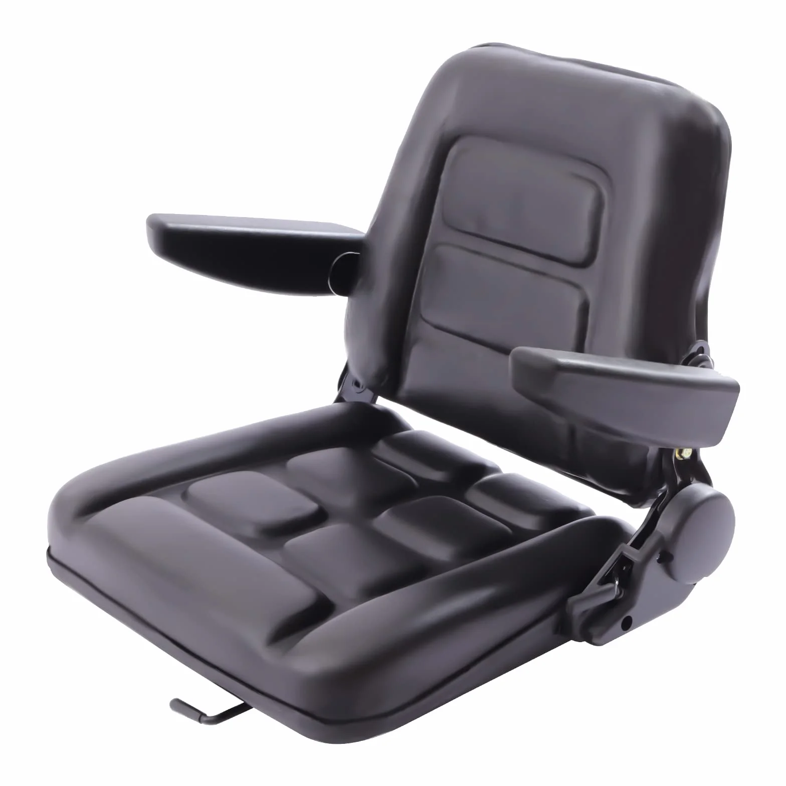 Sedile per trattore universale per carrello elevatore con bracciolo e schienale regolabile a 175°, sedile per escavatore, carrello elevatore, trattore, caricatore compatto, caricatore telescopico