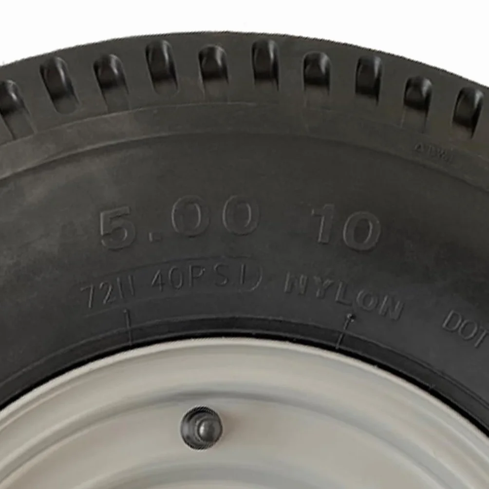 Parnells Ruota e Pneumatico per Rimorchio 5.00-10 4 Strati 4 Perni PCD 4 Pollici 508 mm 137 mm 355 kg