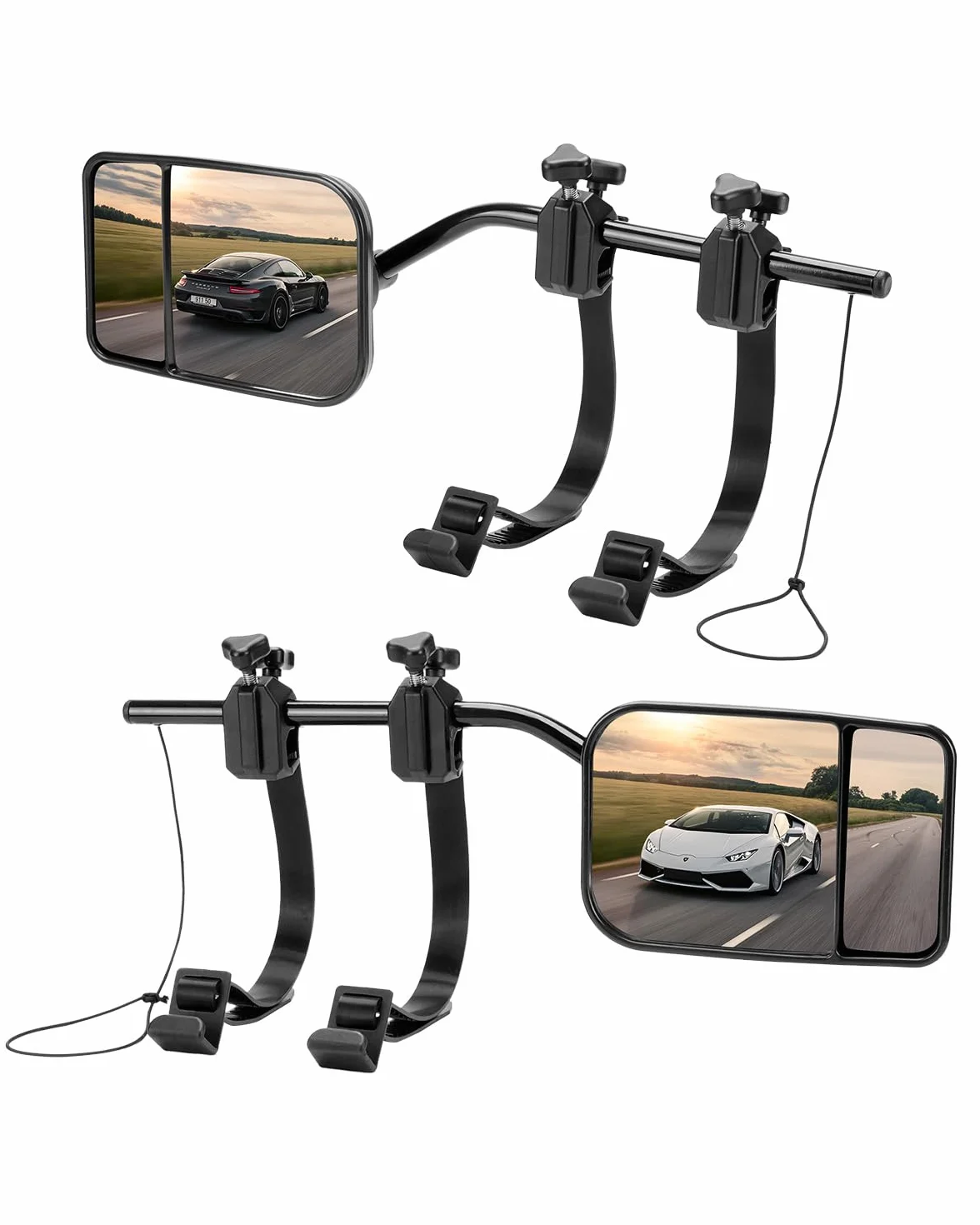 Specchietti Esterni per Camper Caravan Specchi Supplementari Traino Multi Angle Convesso 2 Pezzi