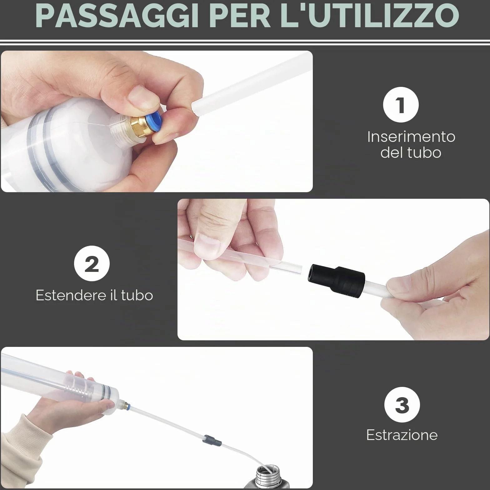 500ml Siringa di Aspirazione Dell'olio, Pompa Manuale a Siringhe, Pompa Olio Manuale, Pompas Estrattore Olio, Syringe Aspira Liquidi, per Liquido dei Freni, Oli Trasmissione