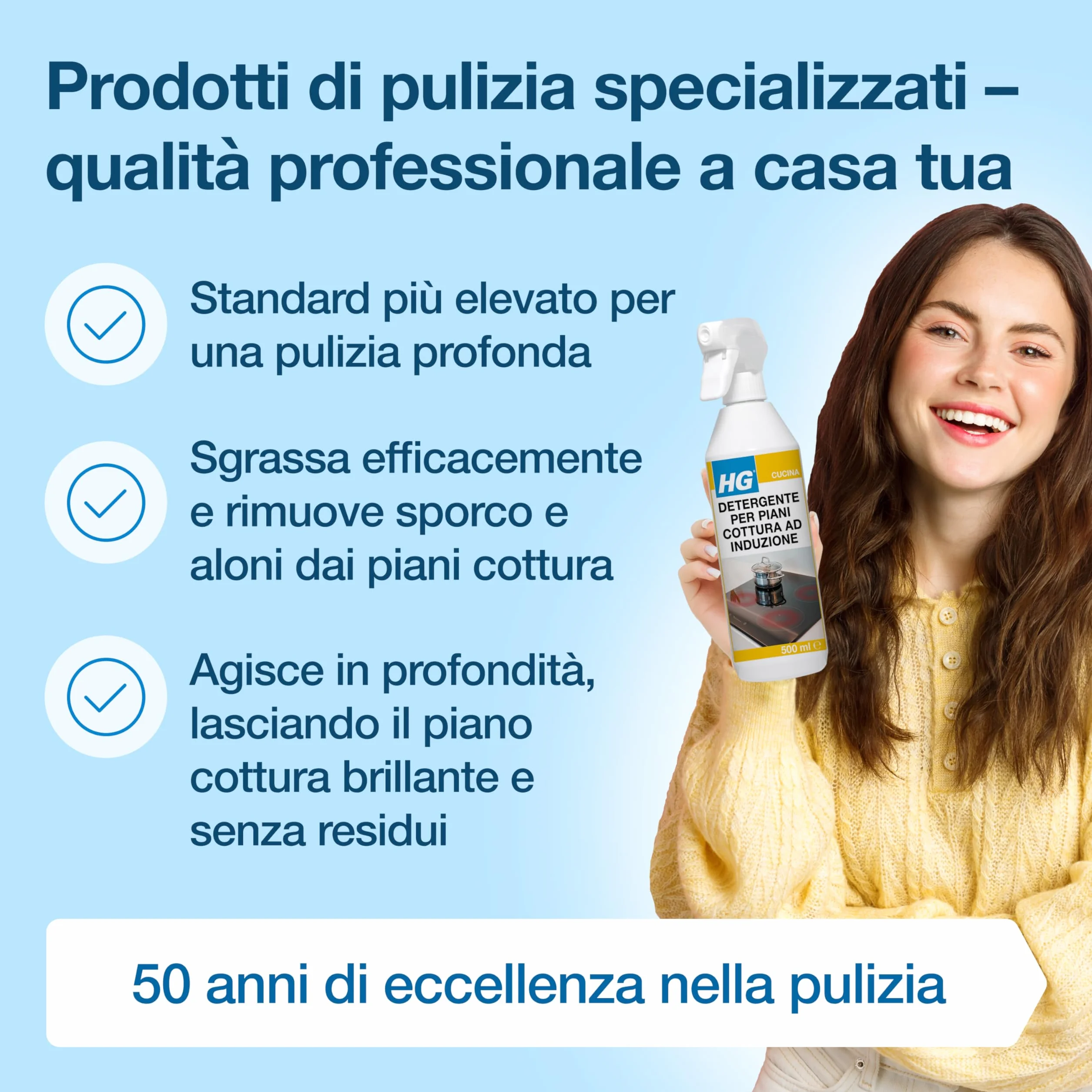 HG Detergente Piani Cottura Vetroceramica Gas 500 ml