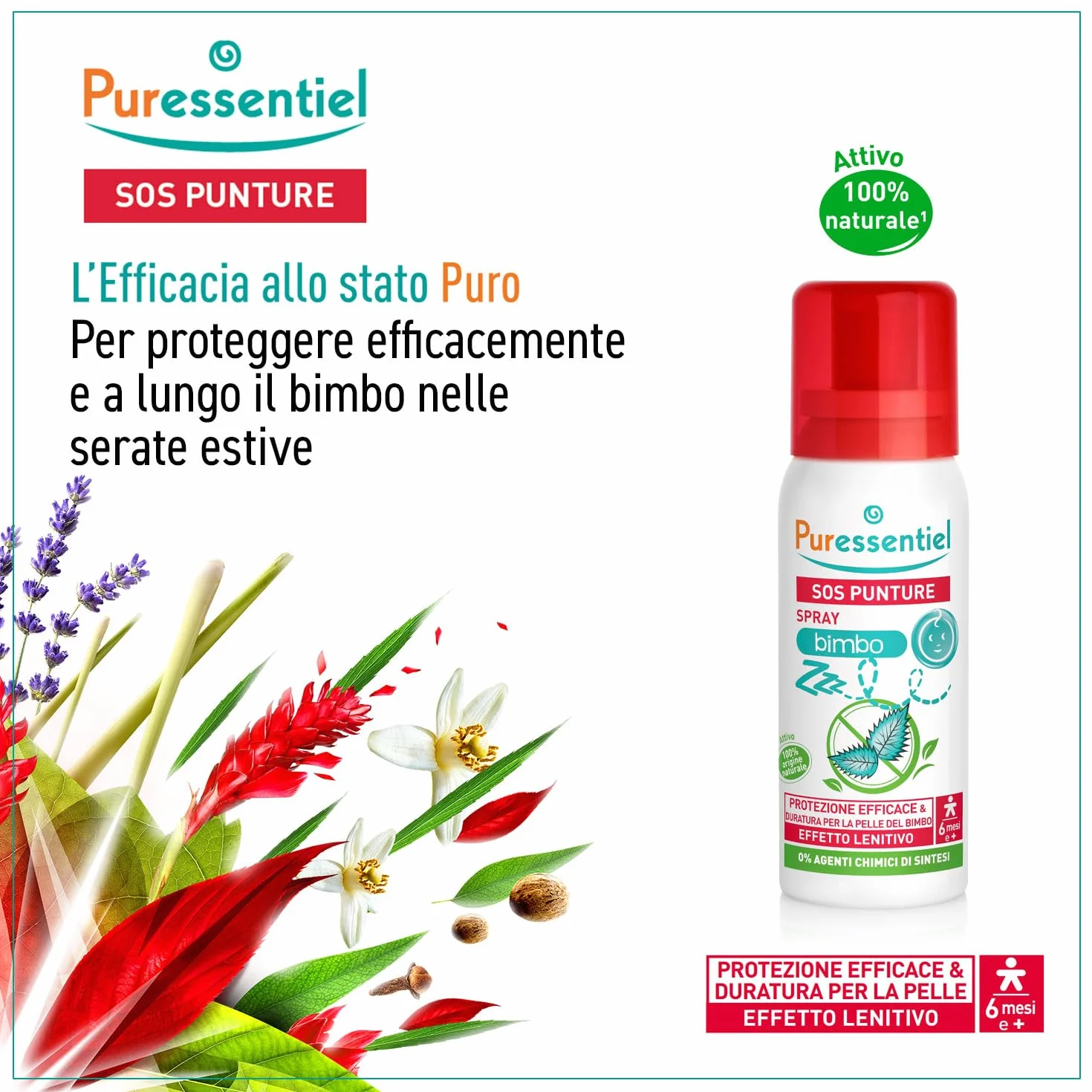 Puressentiel SOS insetti Spray Bimbo 60 ml Protezione pelle lenitivo