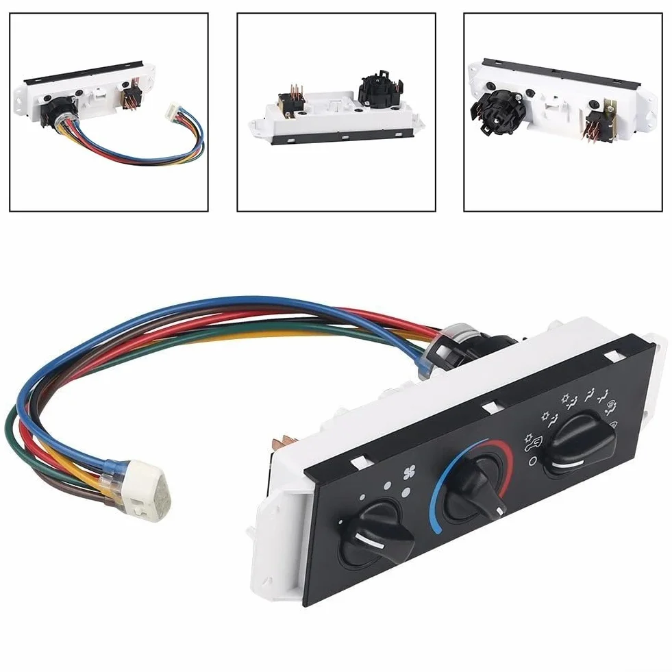 Interruttore del pannello di controllo del riscaldatore A/C compatibile con Jeep per Wrangler TJ 1999-2004, OE: 55037473AB, 55037473AB, 55037473AA, 55037612AA, 55056558AA, 55056559AA