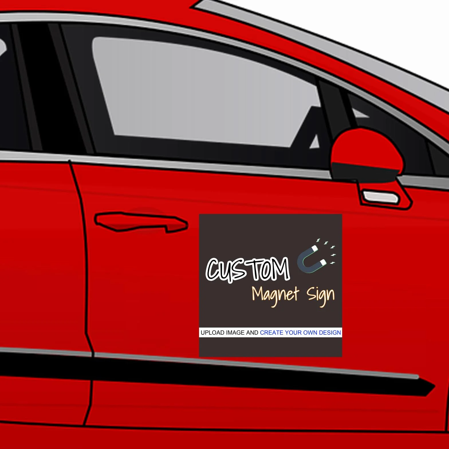 Magnete Personalizzato per Auto - Design Unico, Decorazione per Veicoli, Frigorifero e Pubblicità