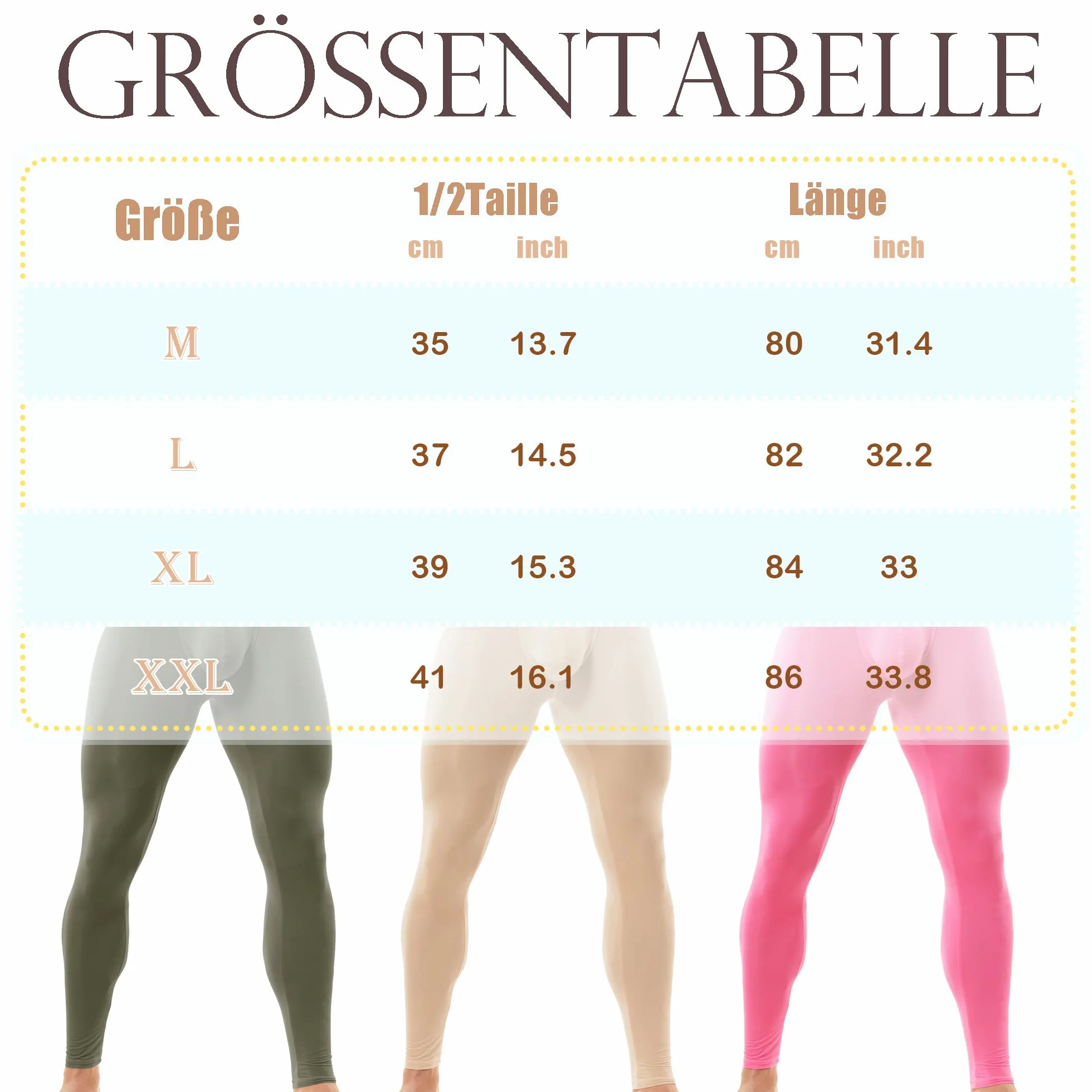 QiaTi Leggings Lunghi Compressione Uomo