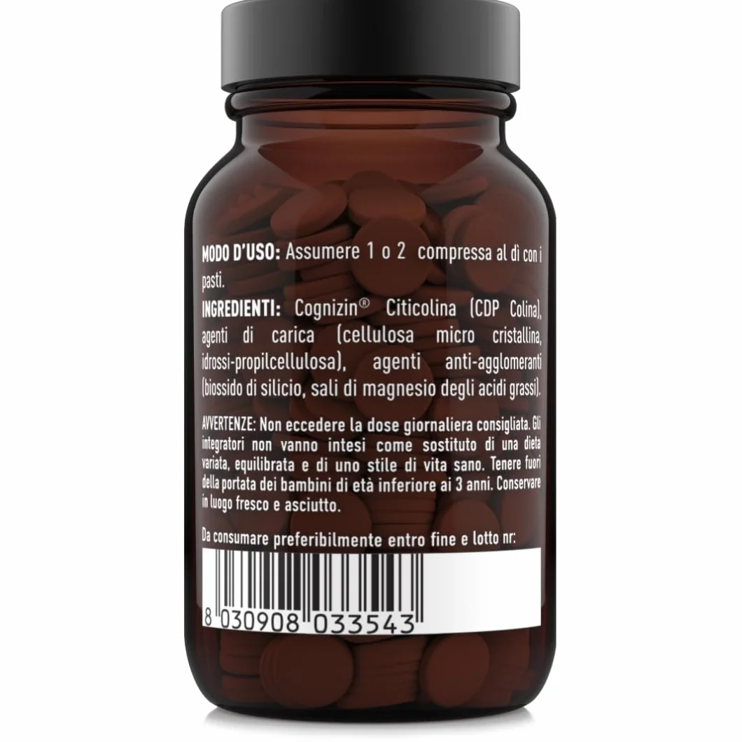 CITICOLINA 250 mg Cognizin 60 Cpr Integratore Concentrazione e Memoria CDP Colina