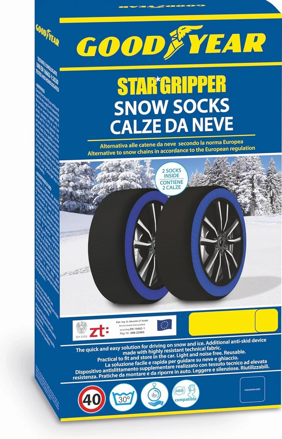 Goodyear Star Gripper Catene da Neve Tessuto Omologate EN 16662-1:2020 XL R14-R21