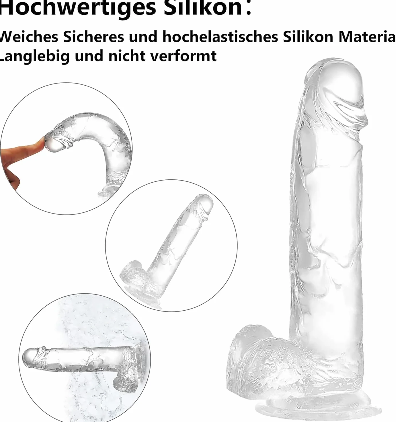 Dildo Realistico per Uomo Design Impermeabile Silicone Massaggiatore