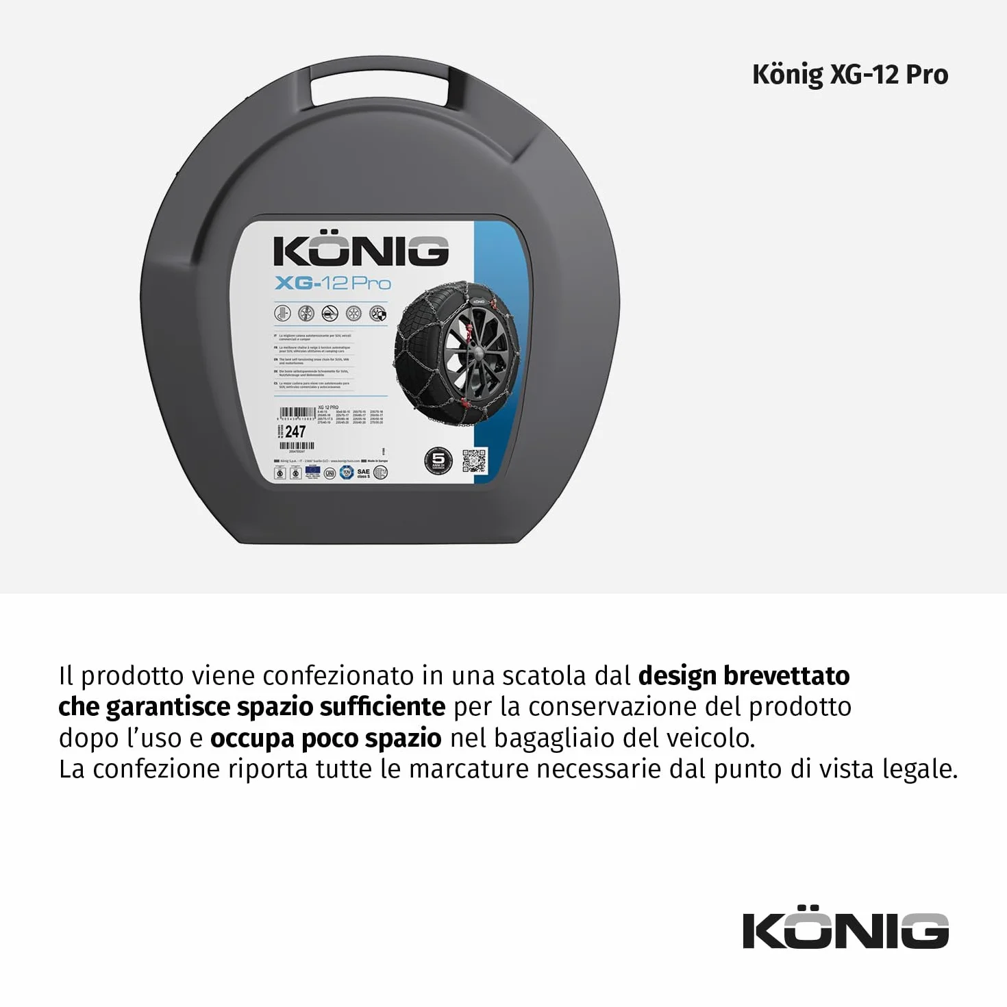 KÖNIG XG-12 PRO 225 Catene da Neve