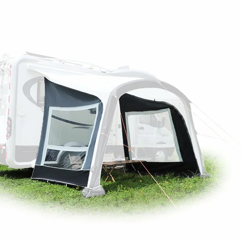 Wanderer II - Parasole gonfiabile per roulotte, camper, compatibile con Glamping Awning multimodale (grigio, pannello laterale) *2
