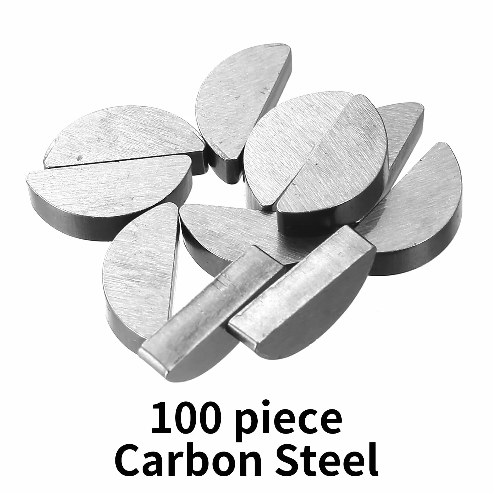100 Pz Sedi chiavette, Set di Chiavi a Mezzaluna, Chiavi a Testa Tonda Woodruff da 3-4-5-6 mmChiavi di Comando, kit assortimento puleggia volano albero motore