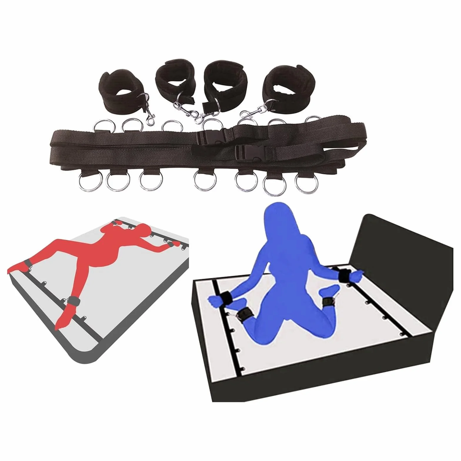 BSDM Coppia Bondage Set attrezzo trappola moda Cinghie Restraint Sexy Oggetti playset